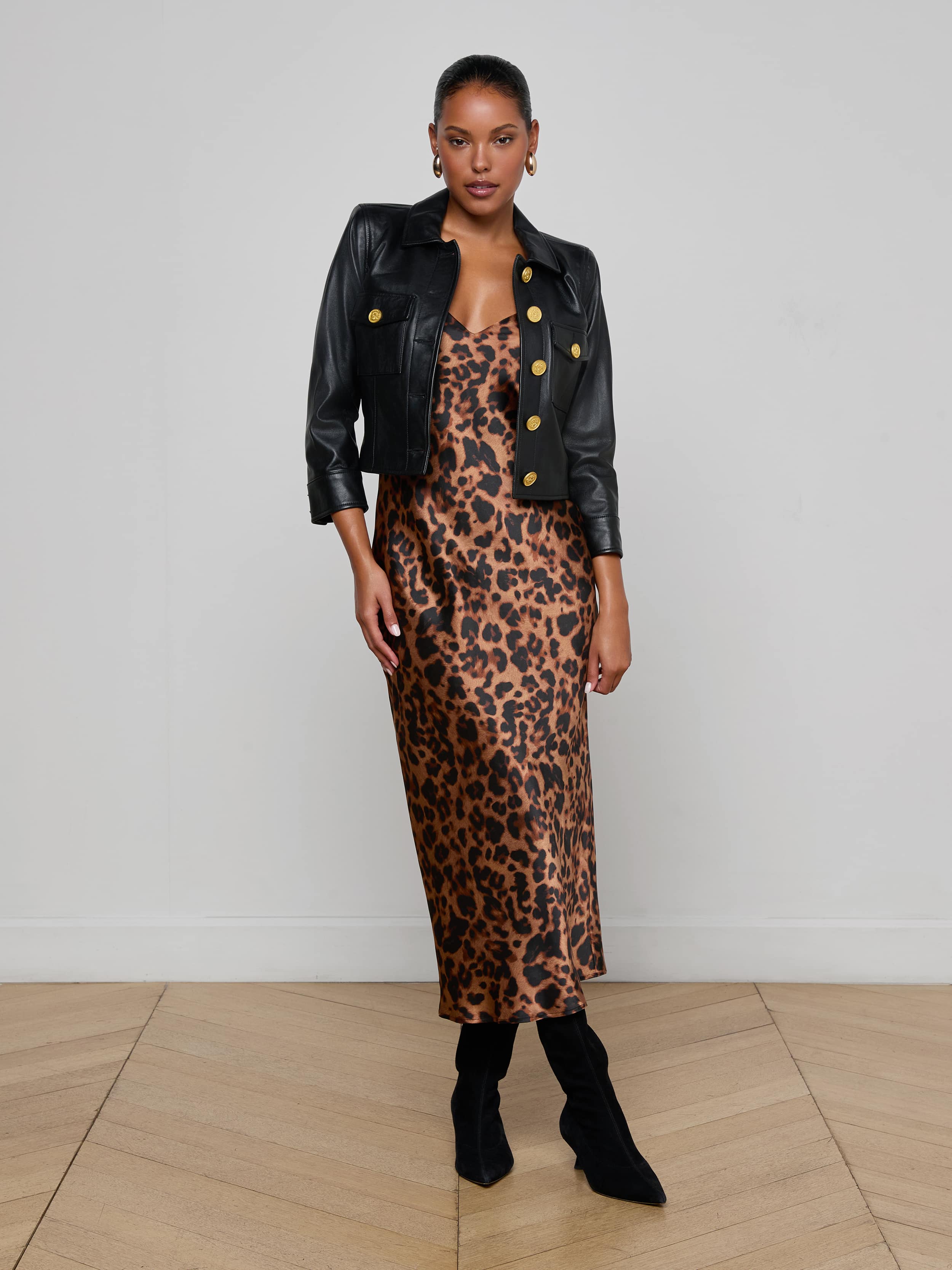 L'AGENCE - Kumi Cropped Leather Jacket - Image 12
