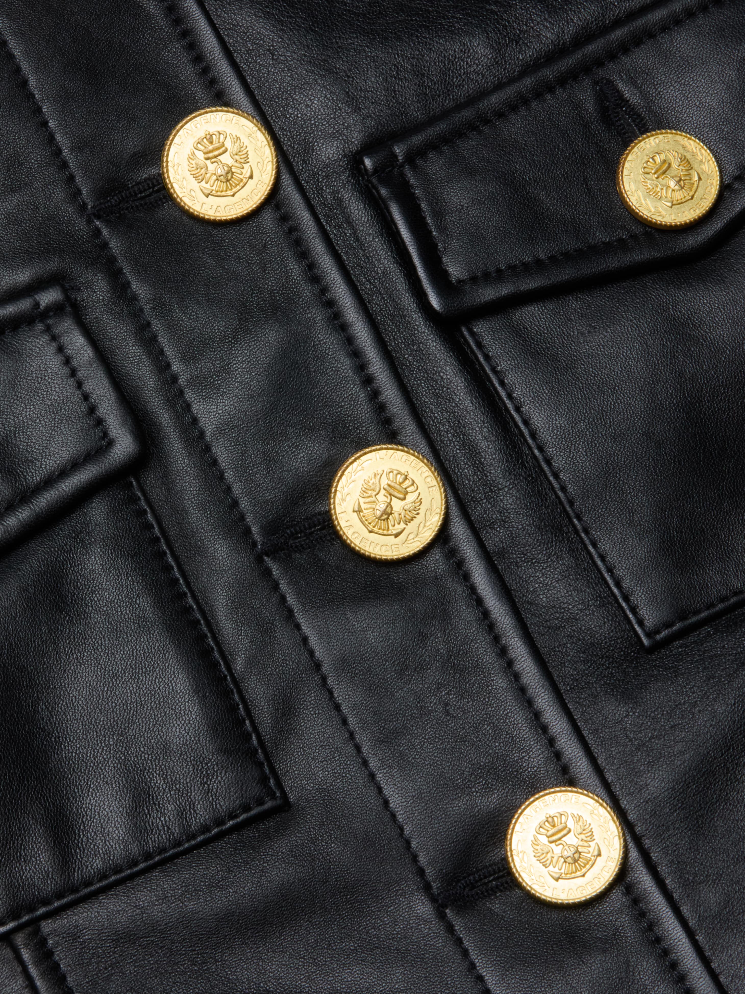 L'AGENCE - Kumi Cropped Leather Jacket - Image 15