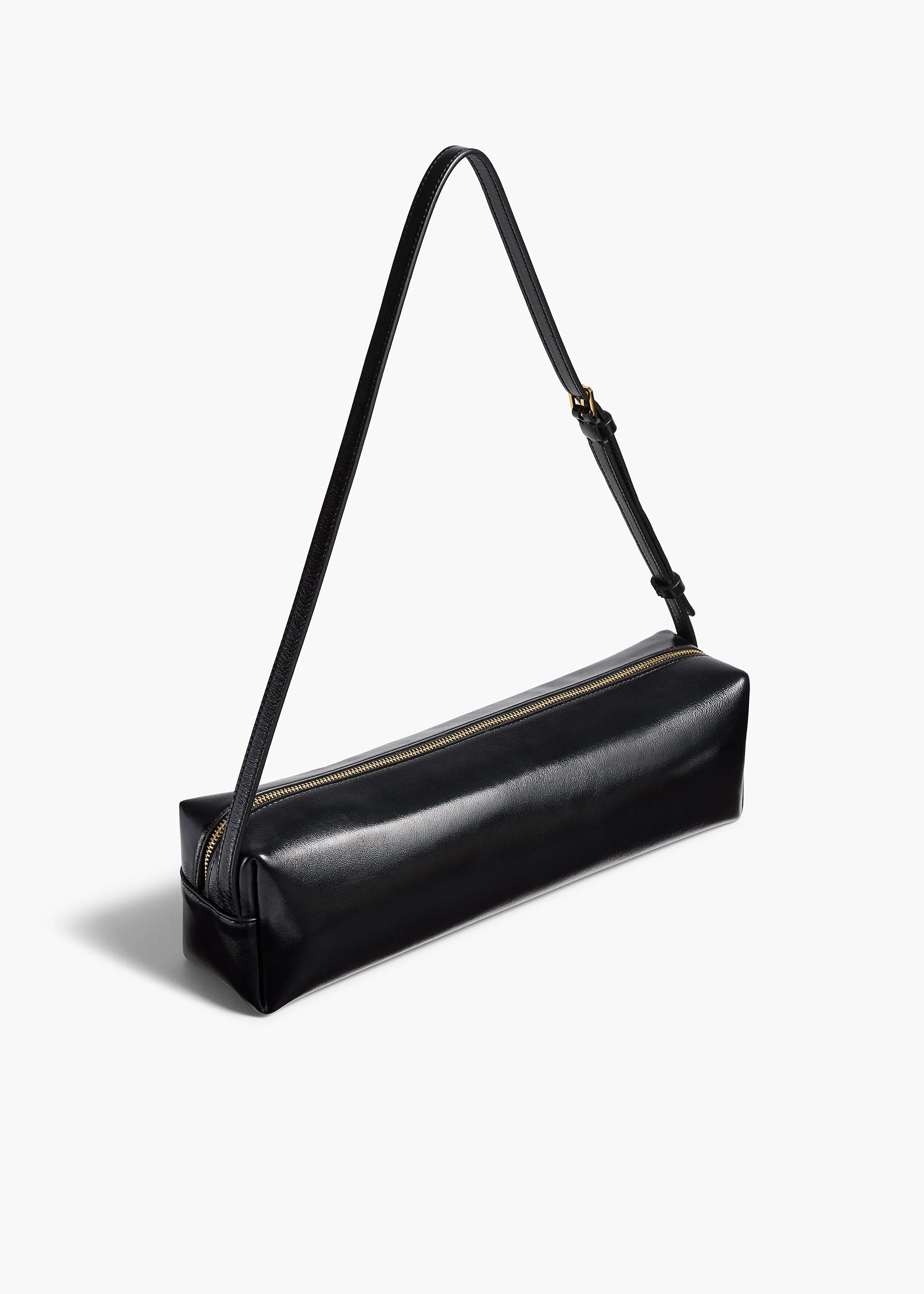 Khaite - Kye Shoulder Bag in Black Crackle Patent Leather - Image 2