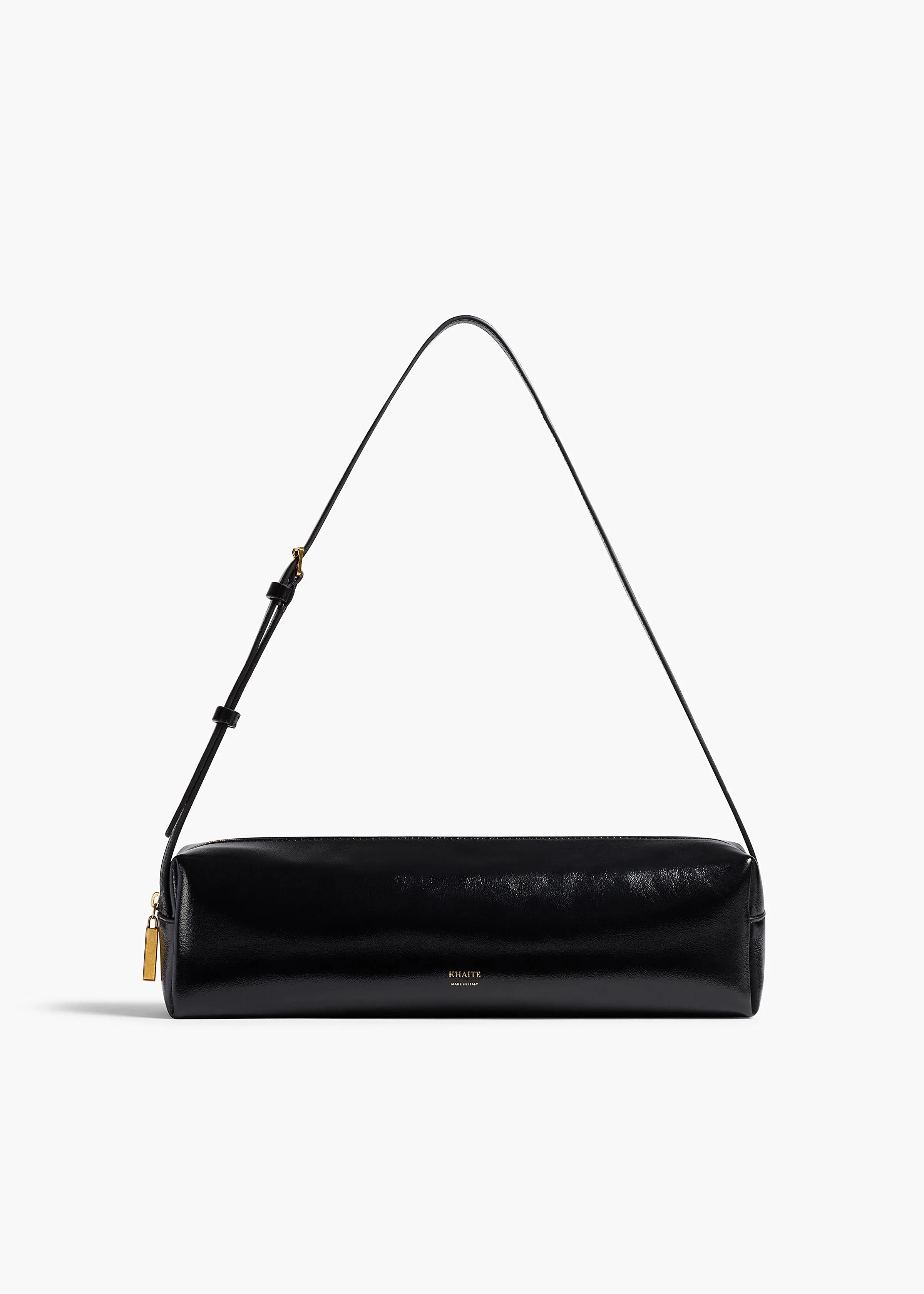 Khaite - Kye Shoulder Bag in Black Crackle Patent Leather - Image 7