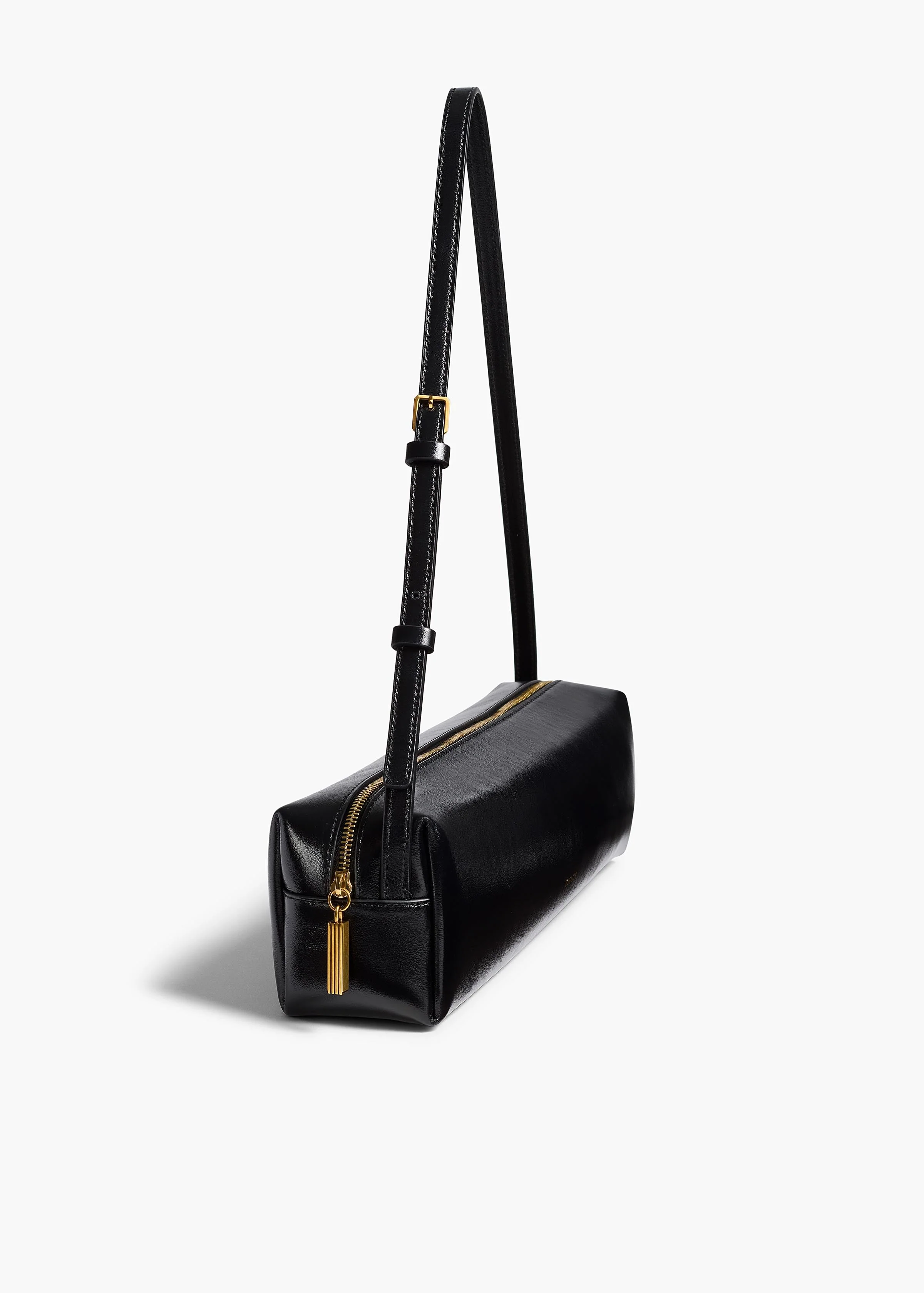 Khaite - Kye Shoulder Bag in Black Crackle Patent Leather - Image 9