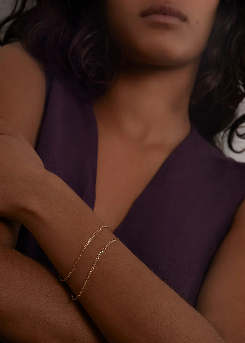 Kinn - Kyle Figaro & Micro Link Chain Bracelet Stack - Image 2