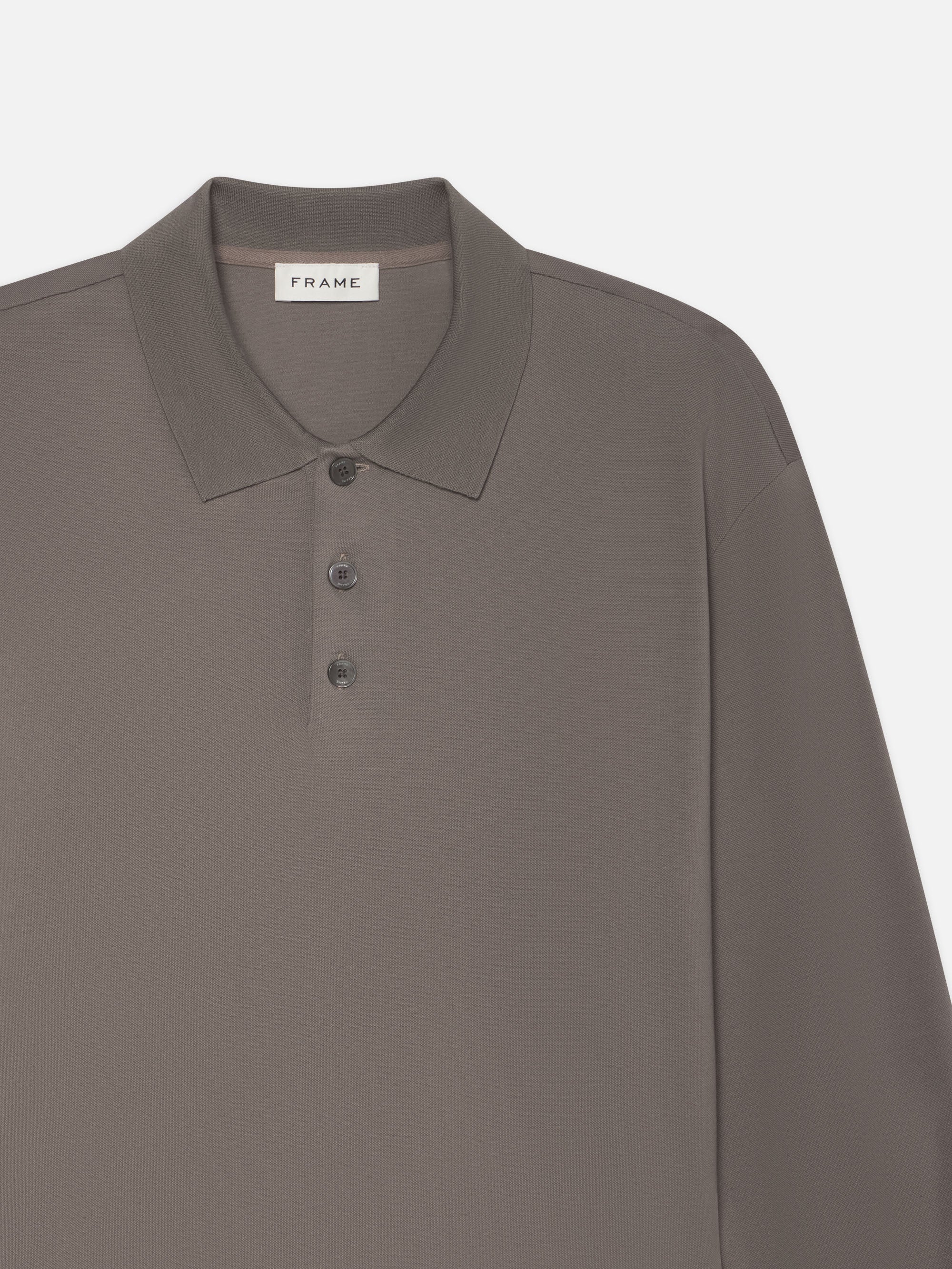 FRAME - Long Sleeve Pique Polo - Image 2
