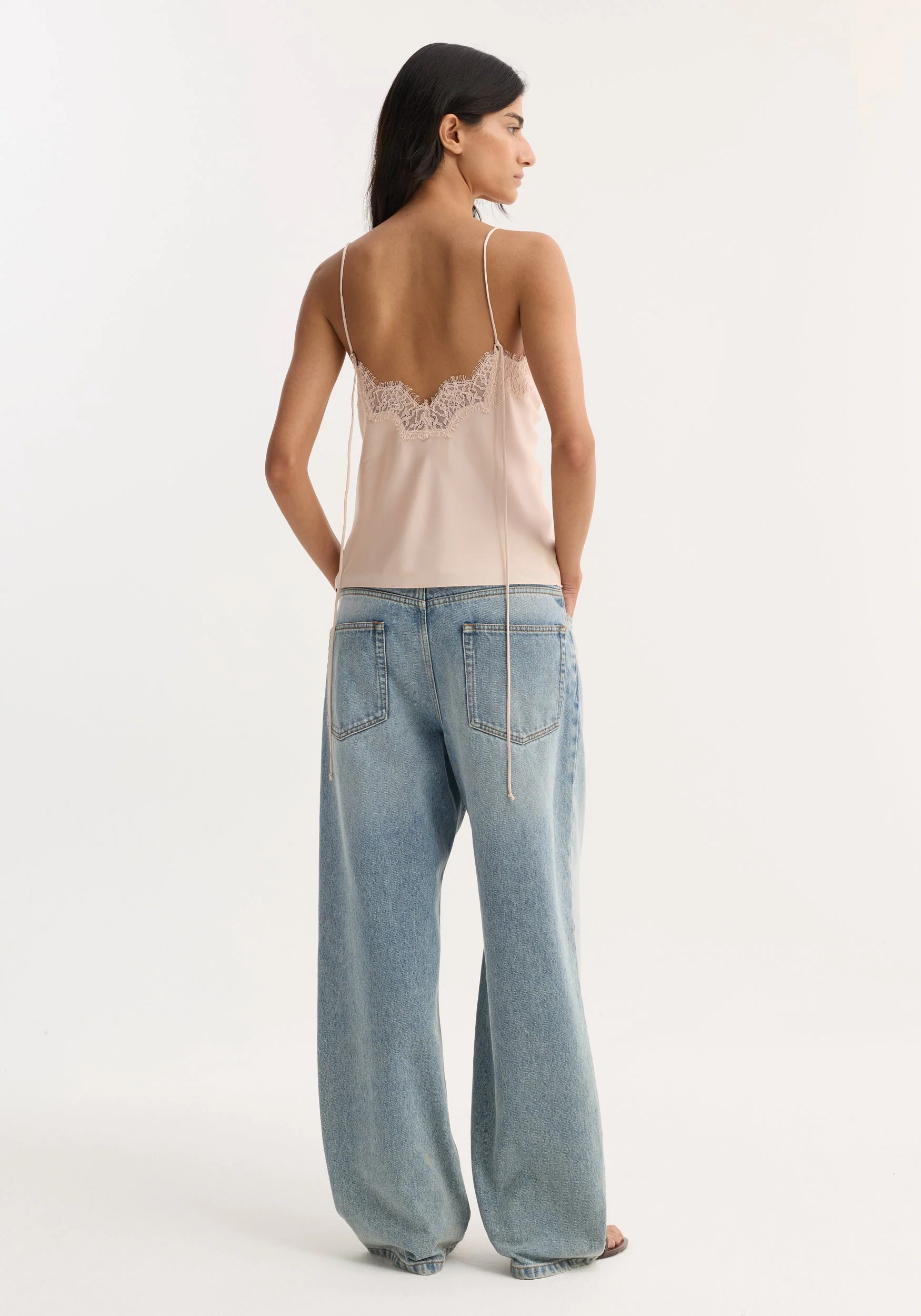 ROHE - Lace silk camisole | rose - Image 5
