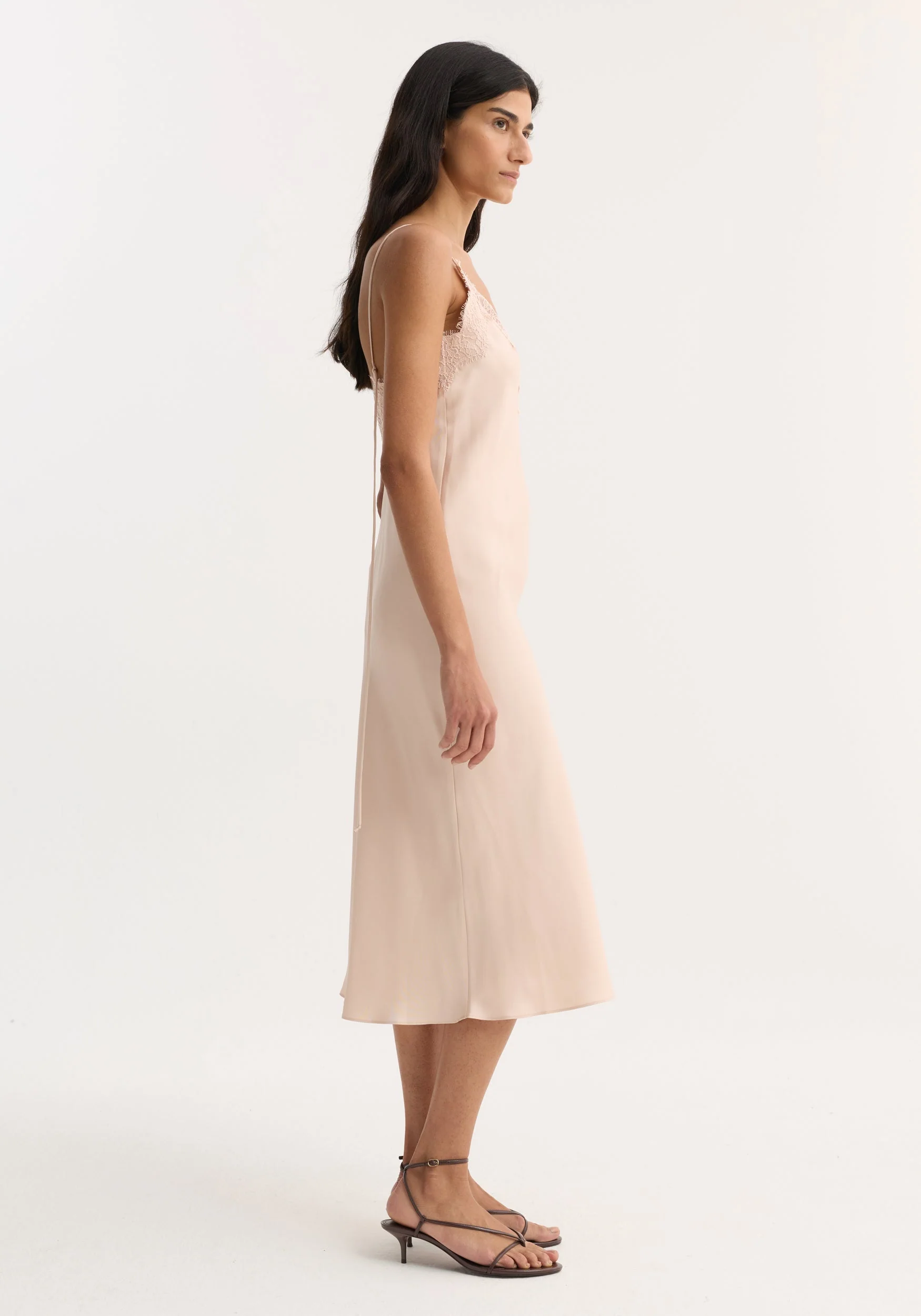 ROHE - Lace slip dress | rose - Image 3
