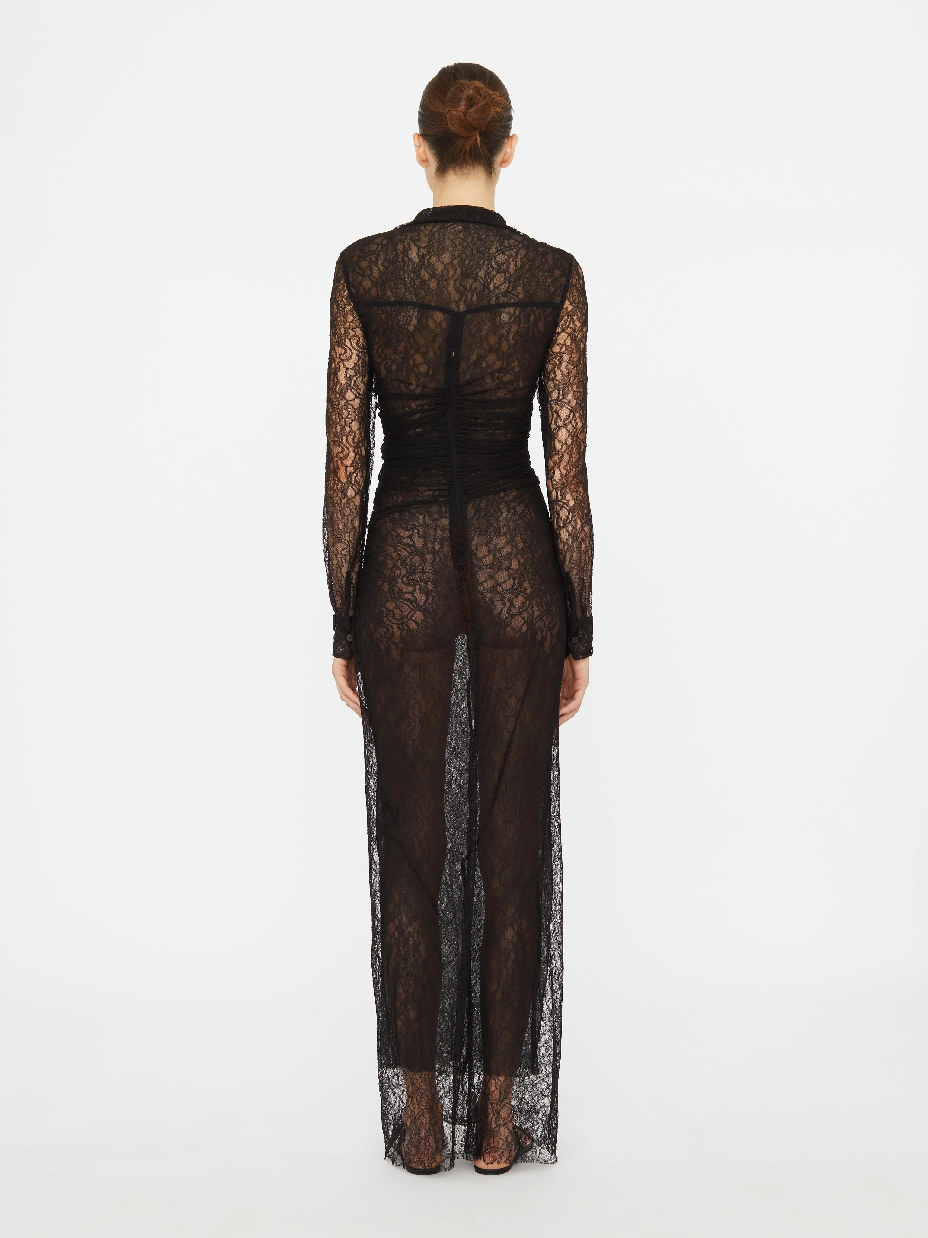 Christopher Esber - Lace Venus Plunge Shirt Dress - Image 5