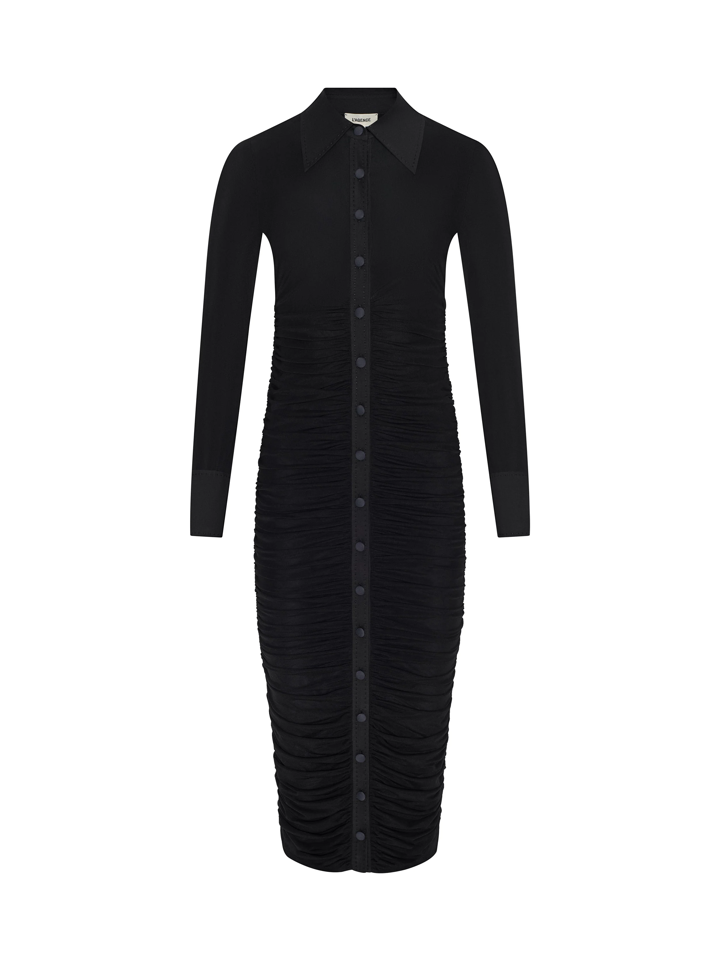 L'AGENCE - Adriana Ruched Midi Dress - Image 6