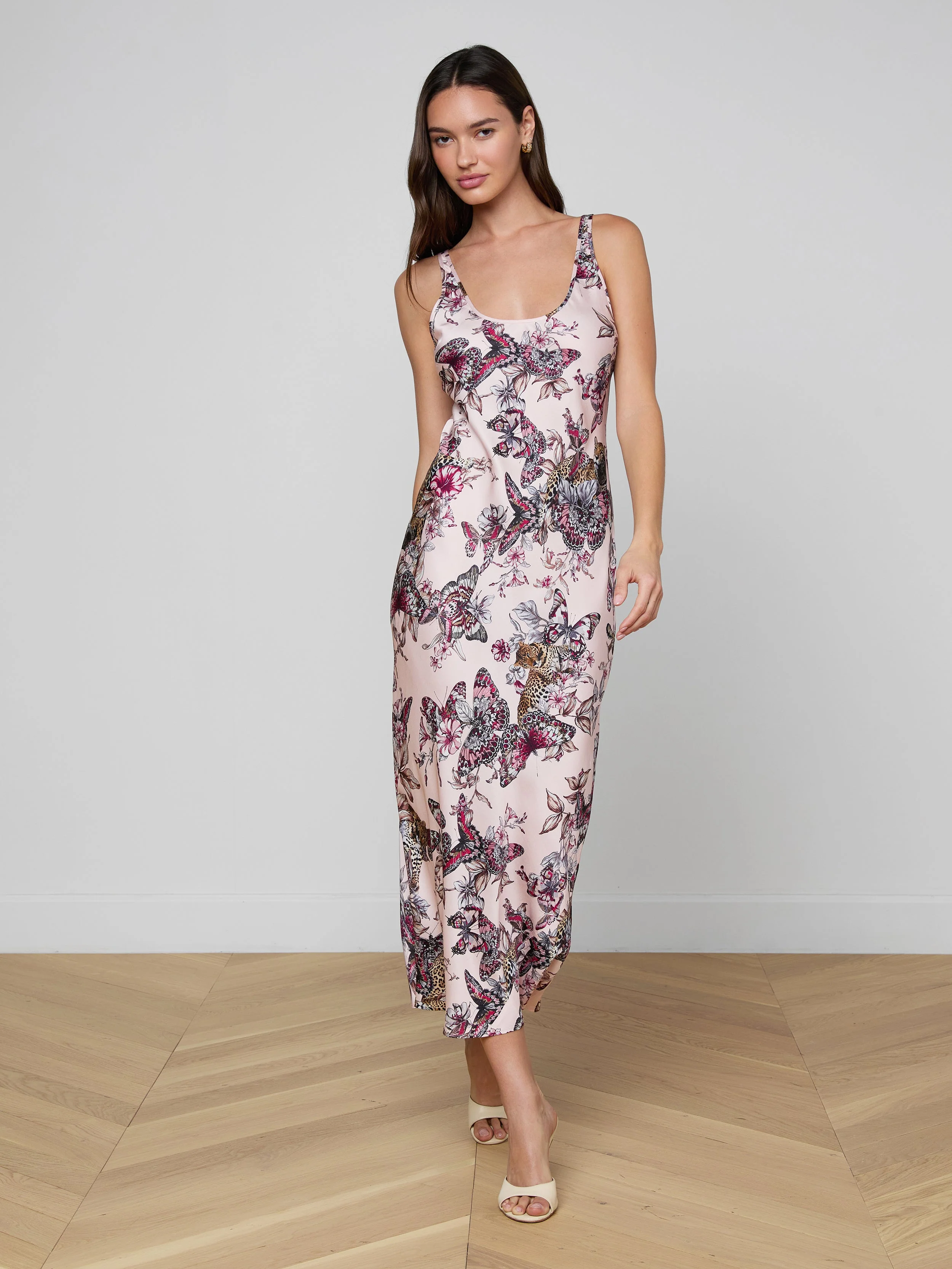 L'AGENCE - Akiya Satin Maxi Dress