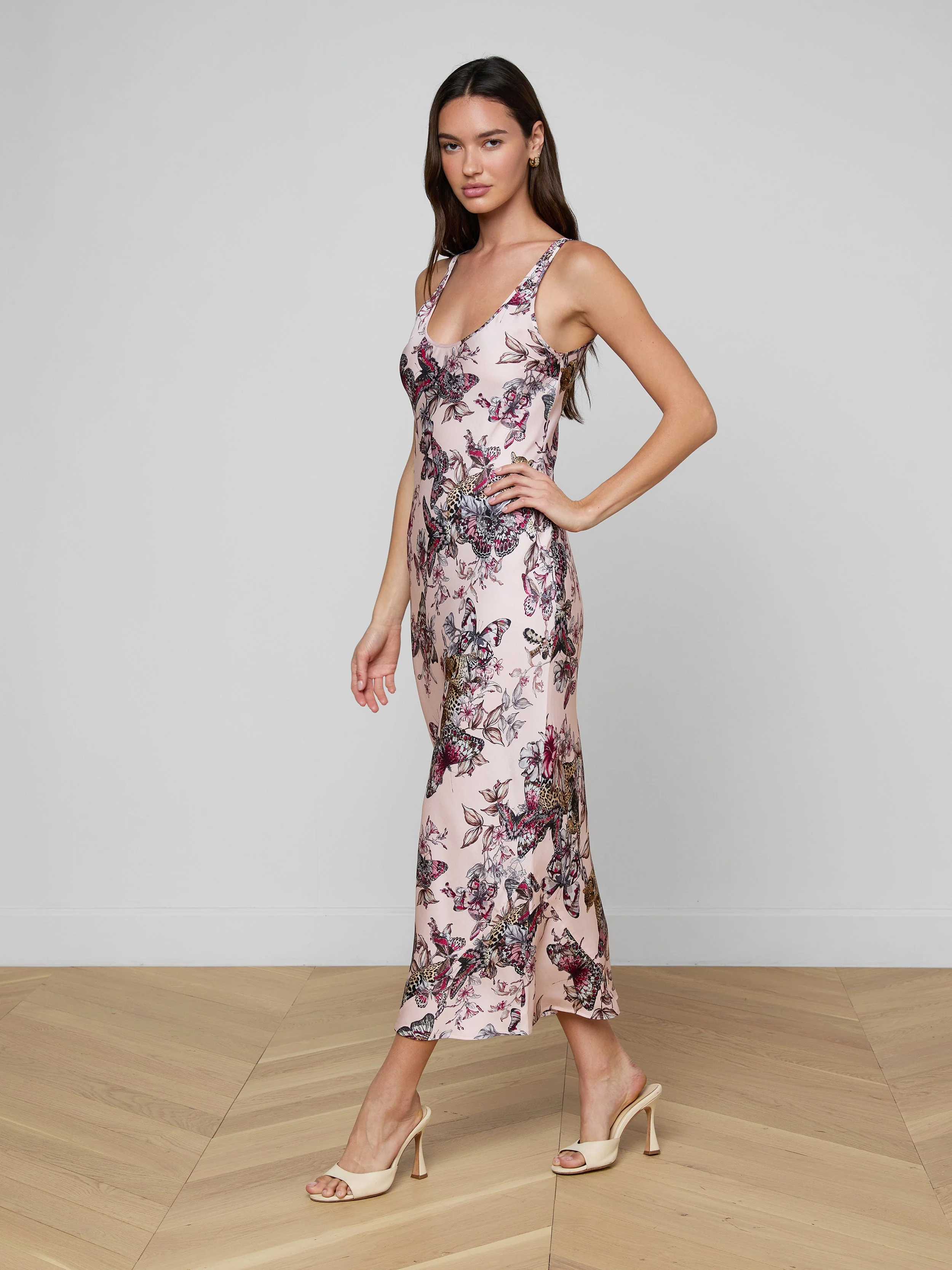 L'AGENCE - Akiya Satin Maxi Dress - Image 3