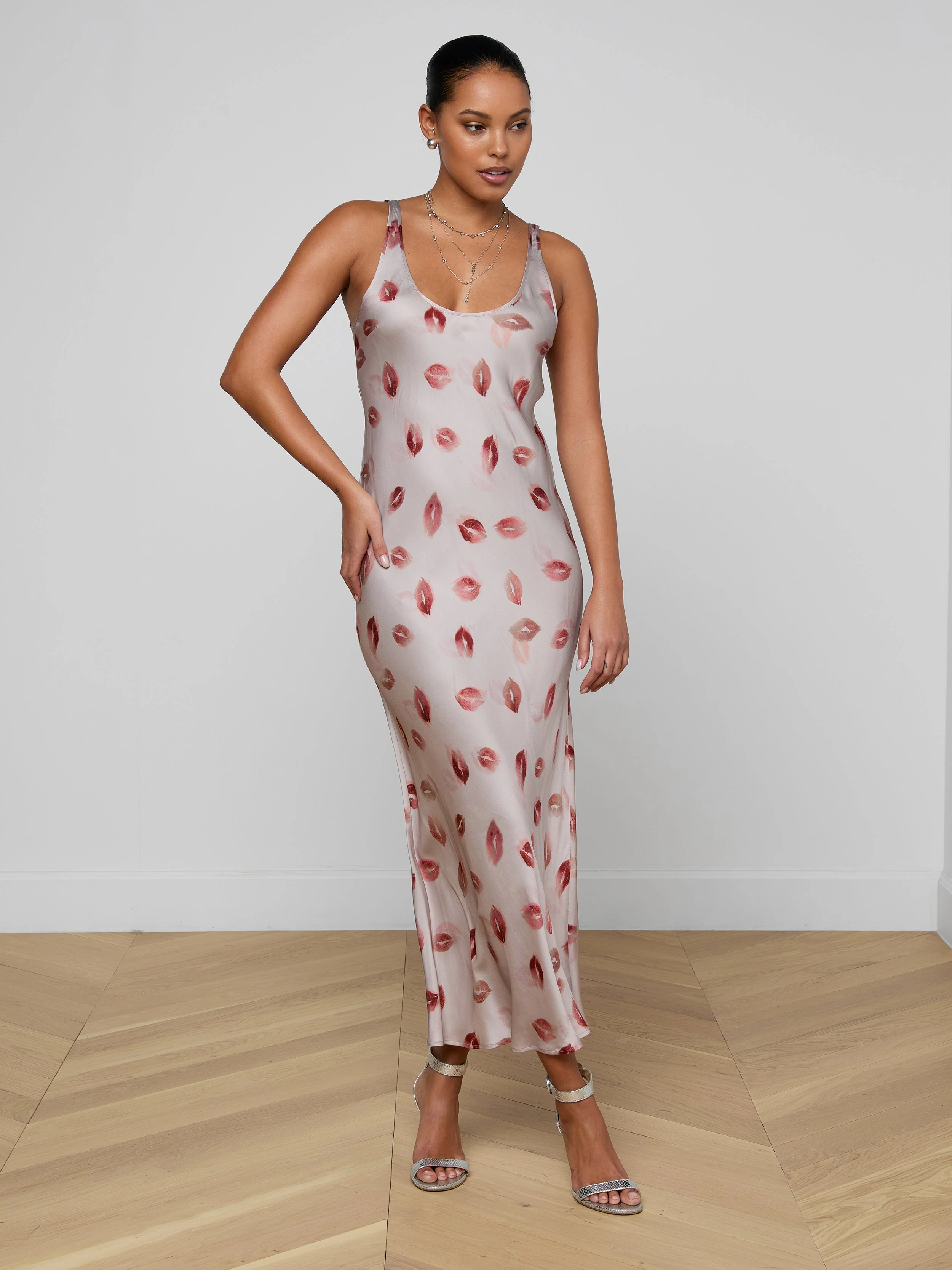 L'AGENCE - Akiya Satin Maxi Dress