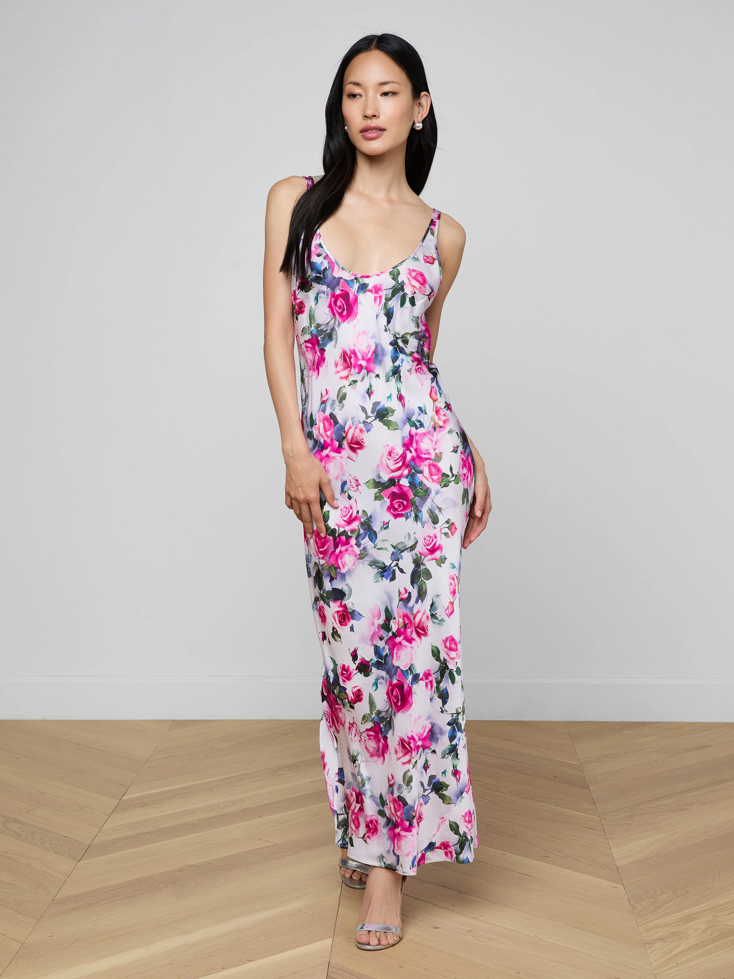 L'AGENCE - Akiya Satin Maxi Dress
