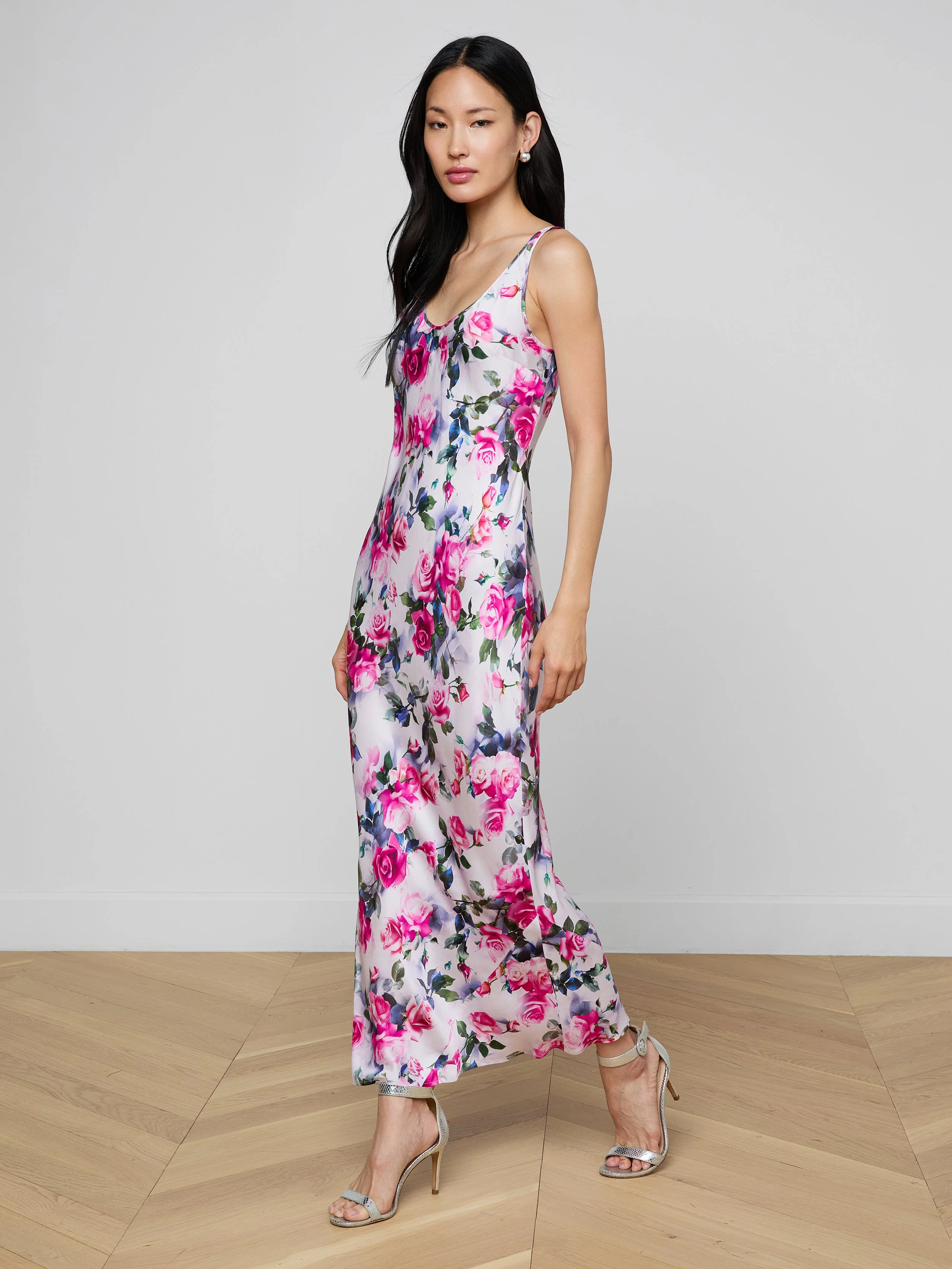 L'AGENCE - Akiya Satin Maxi Dress - Image 3