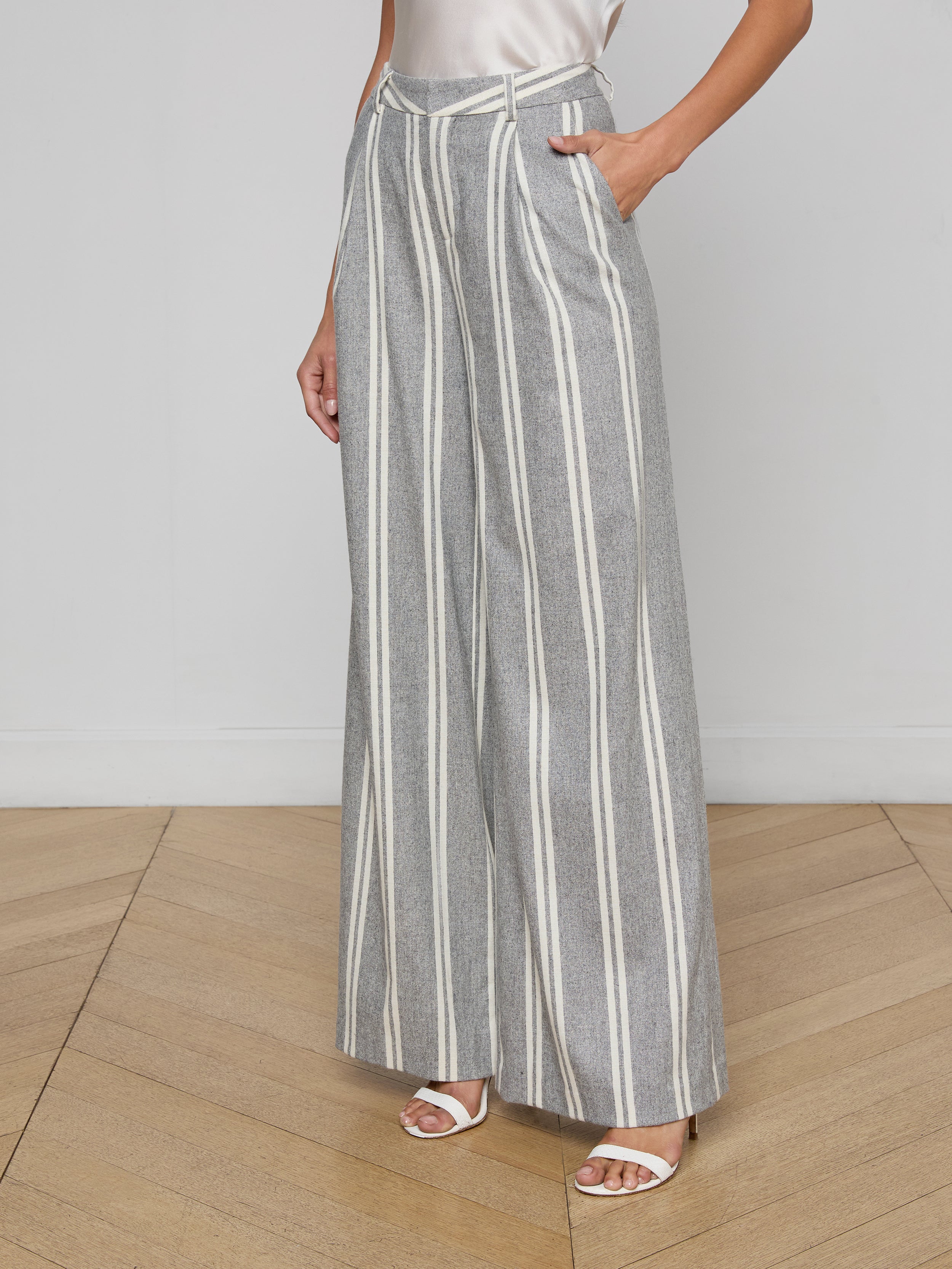 L'AGENCE - Allanah Striped Trouser - Image 3