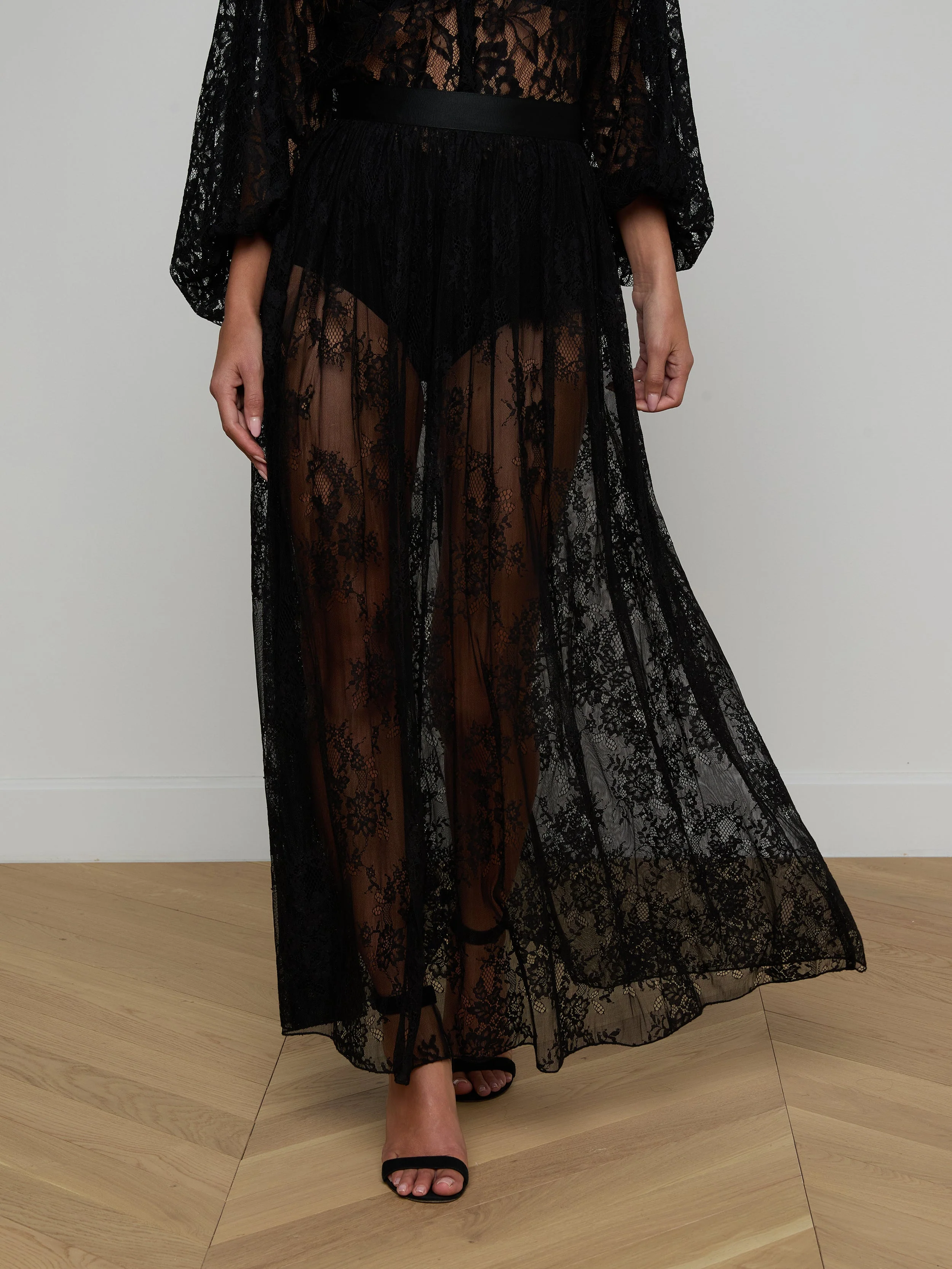 L'AGENCE - Alona Lace Maxi Skirt - Image 2