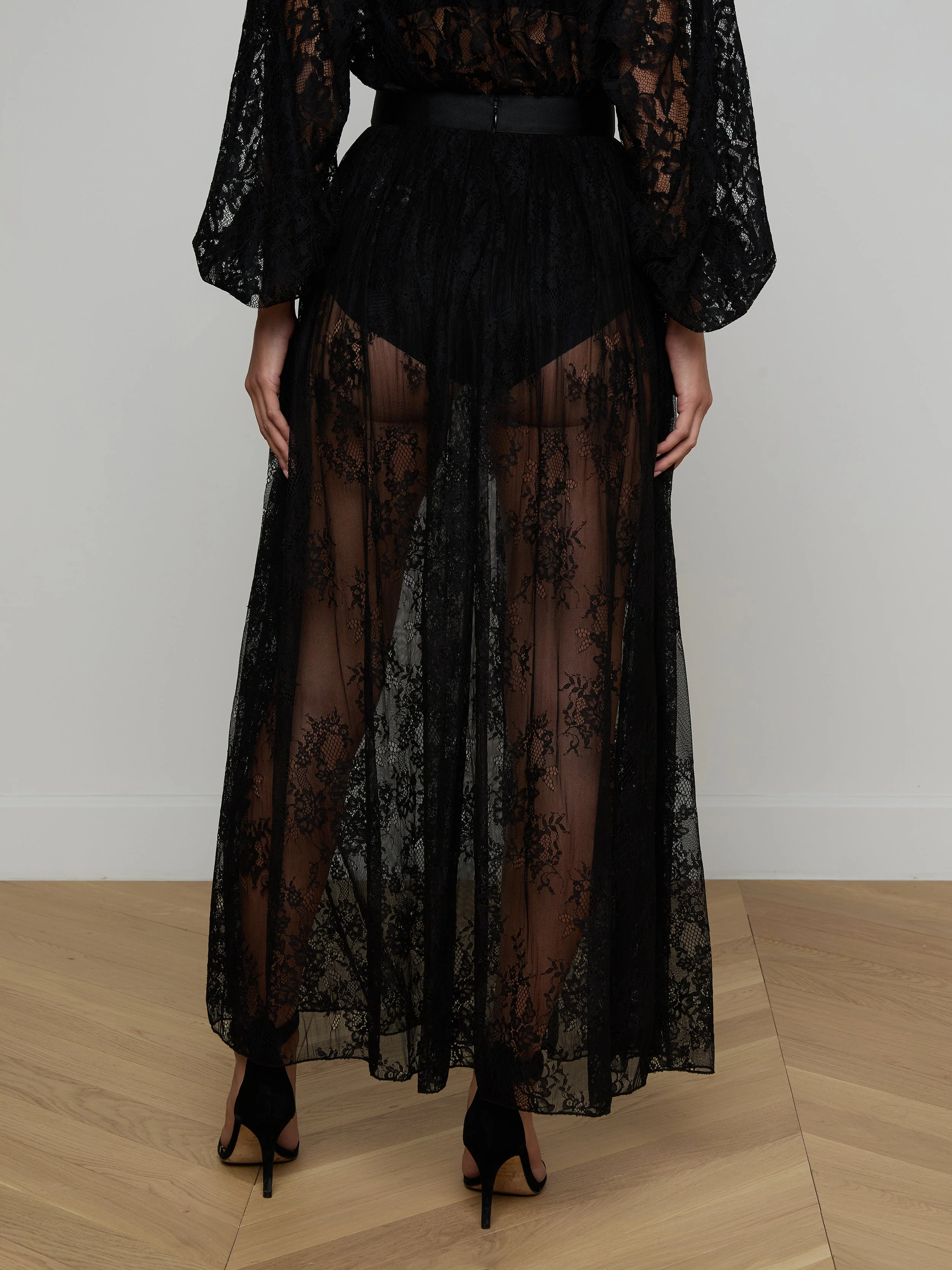 L'AGENCE - Alona Lace Maxi Skirt - Image 4