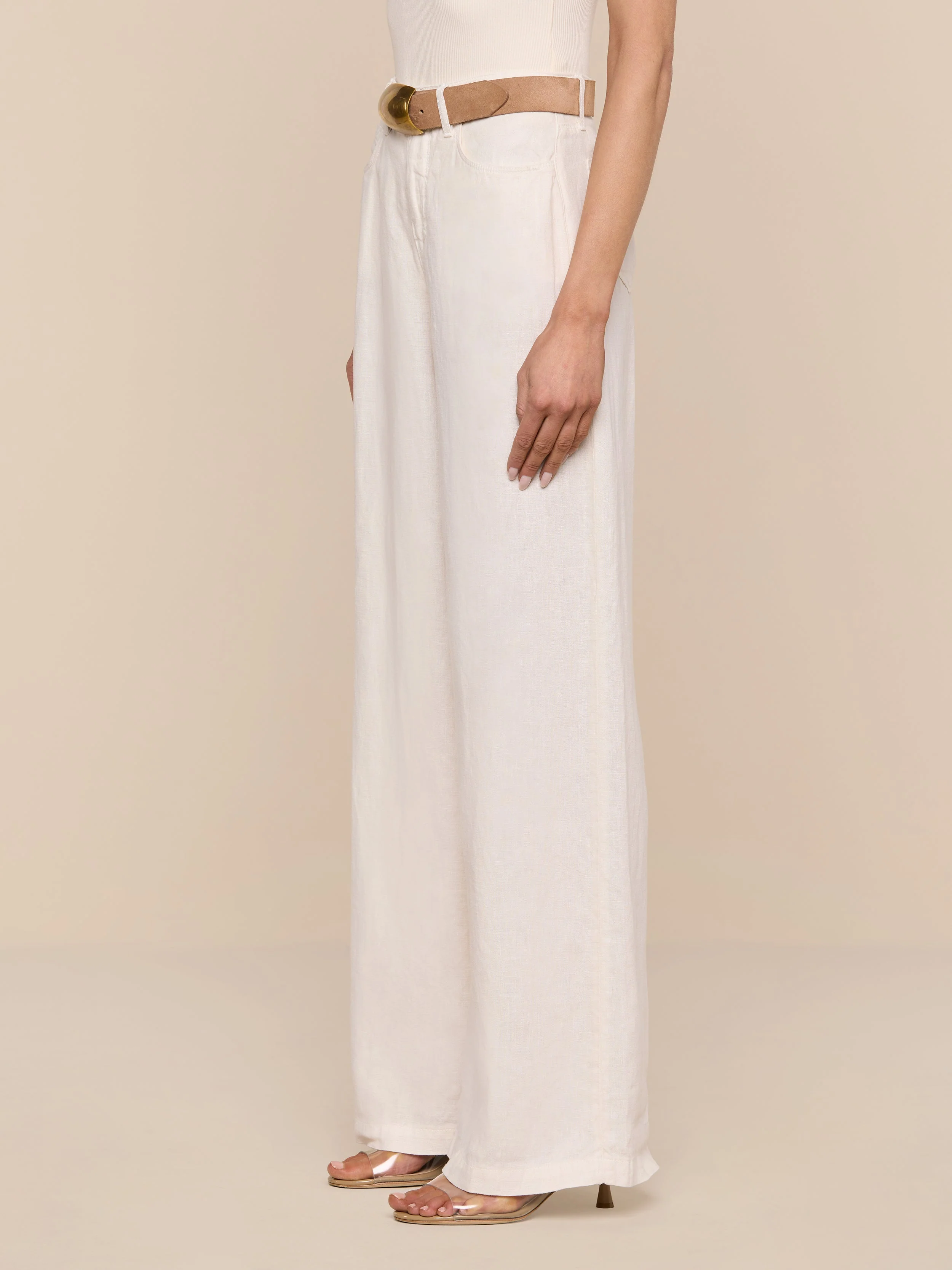 L'AGENCE - Amara Linen Wide - Leg Pant - Image 3