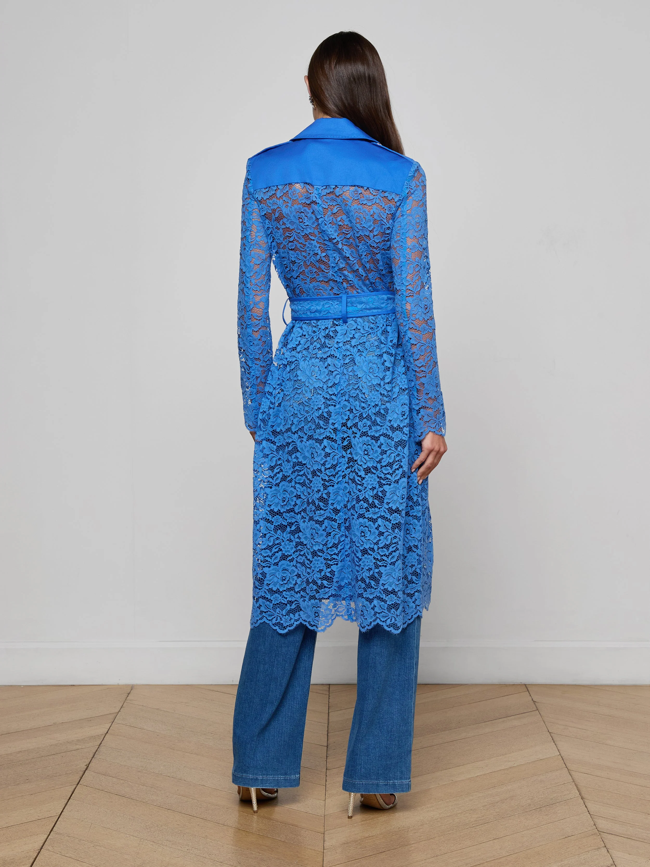 L'AGENCE - Amata Lace Trench Coat - Image 6