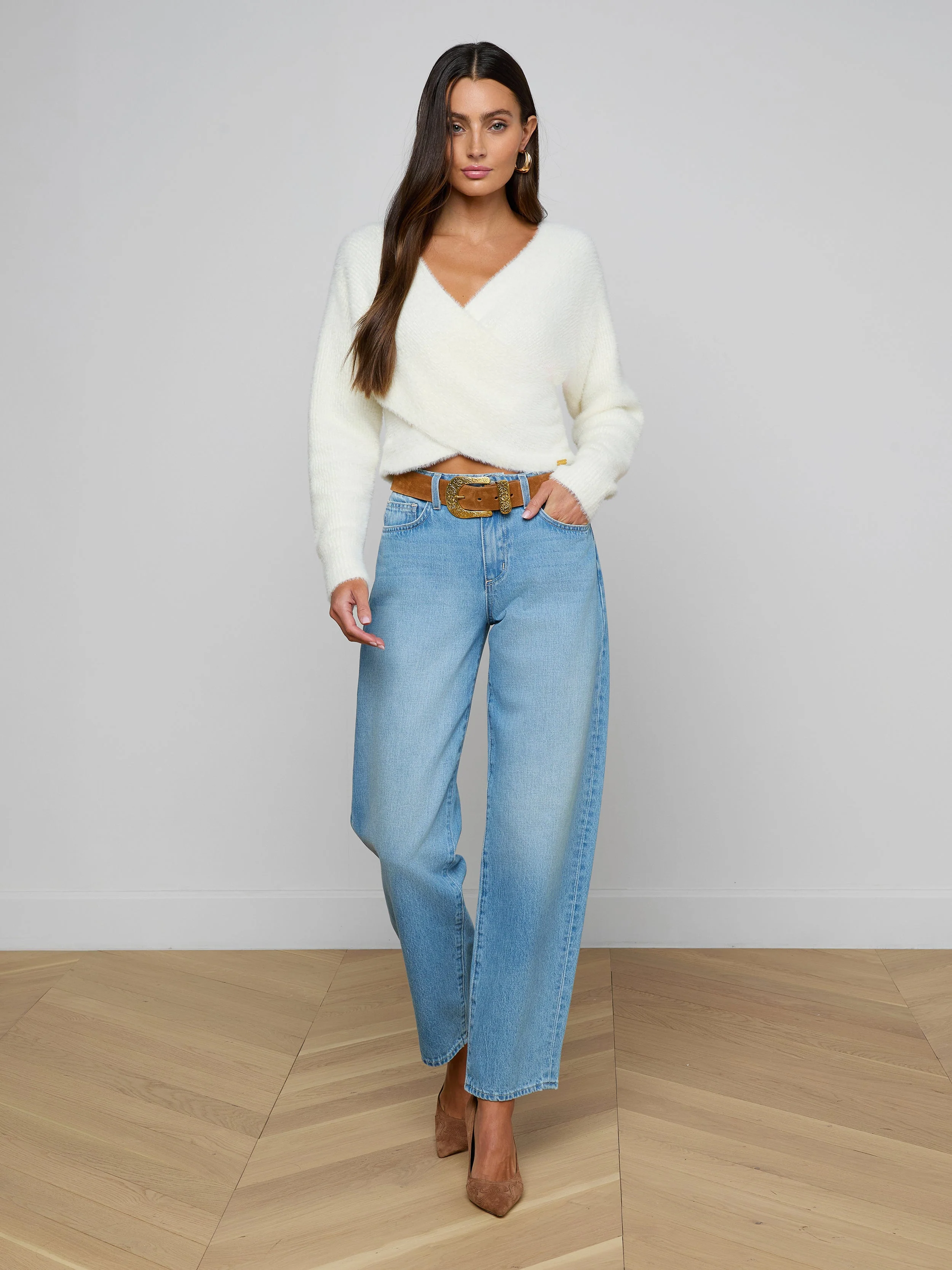 L'AGENCE - Antonella Crossover Sweater - Image 2