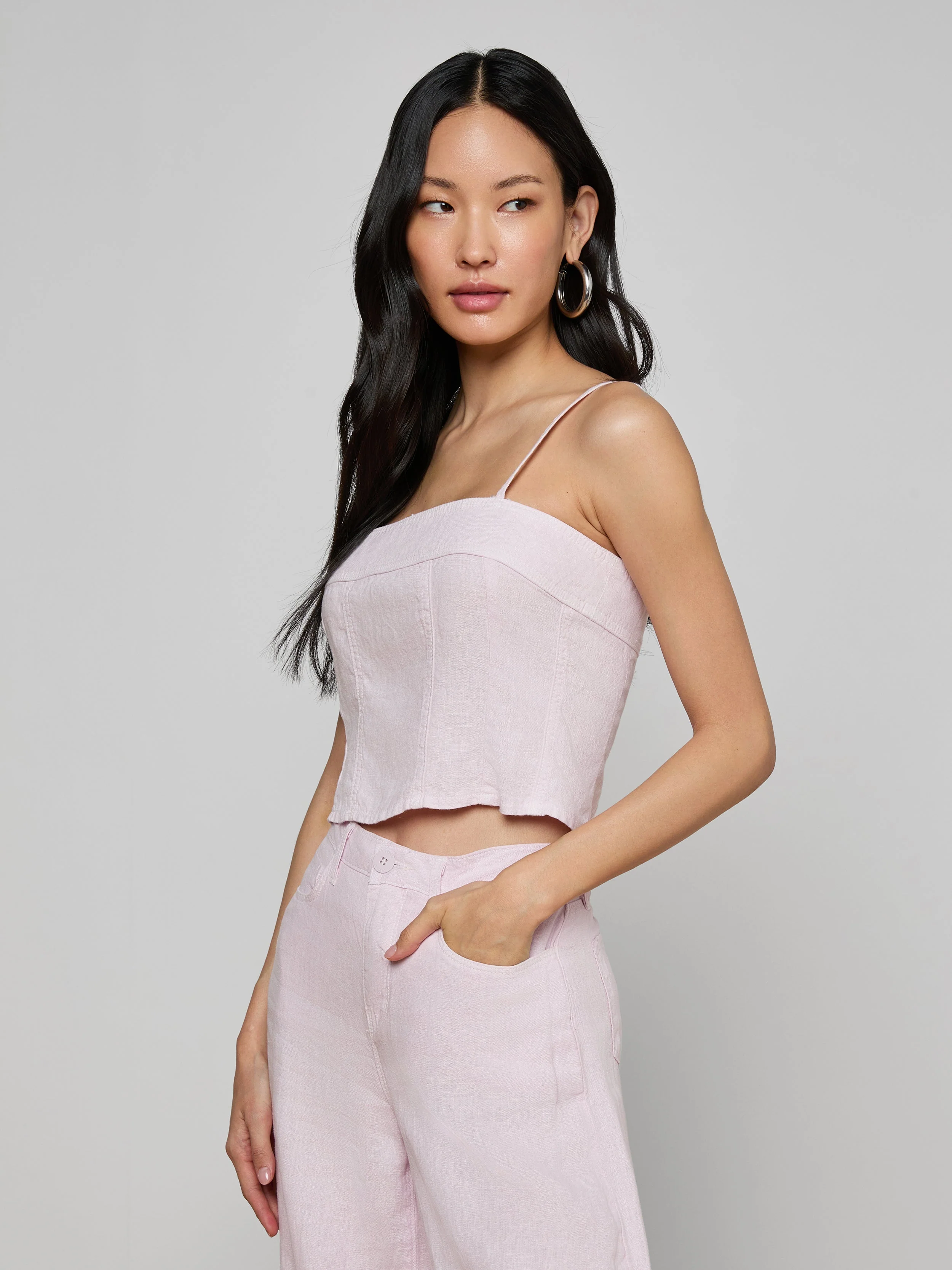 L'AGENCE - Arlin Linen Tank - Image 2