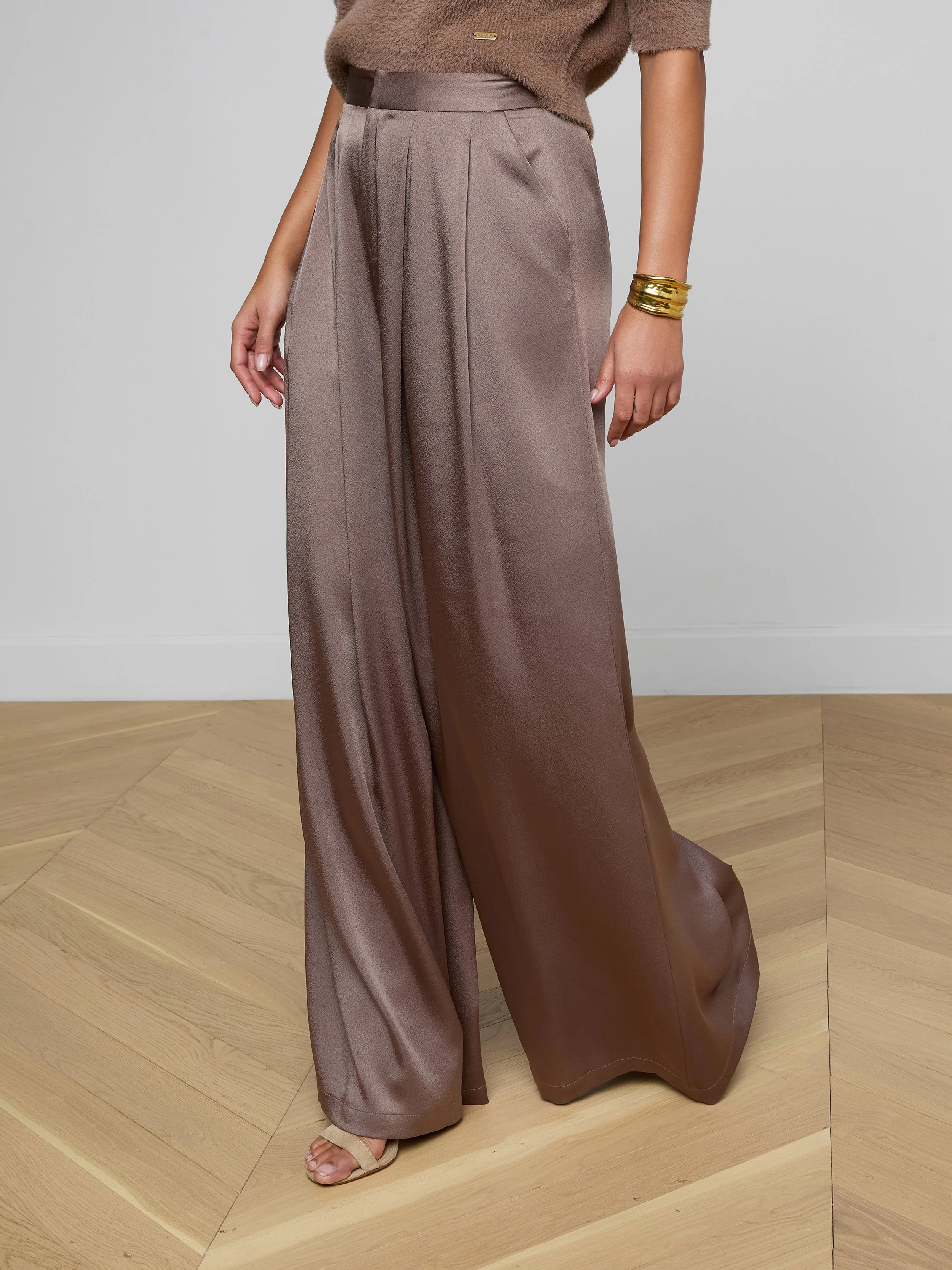 L'AGENCE - Aubrie Satin Pant - Image 3