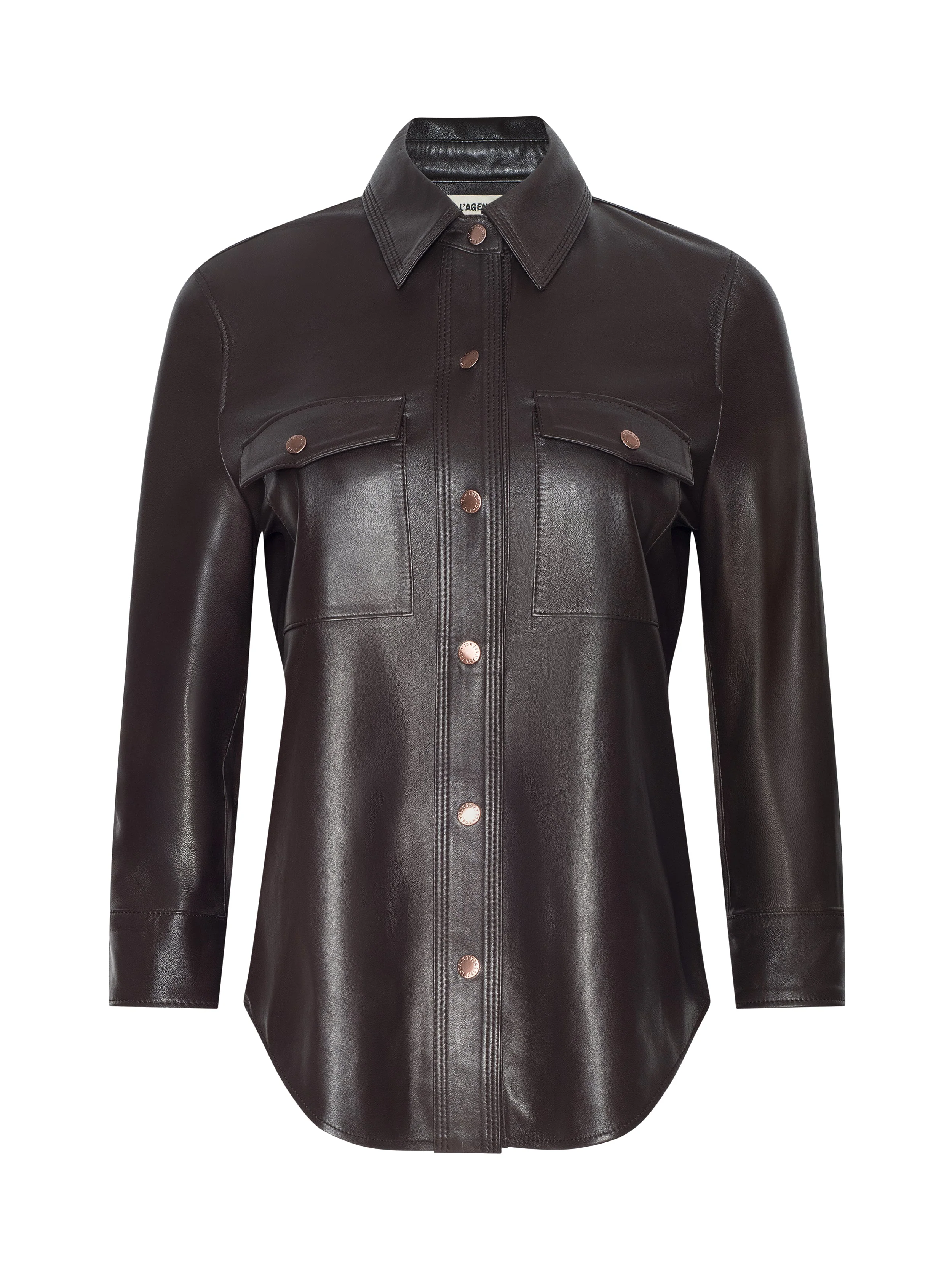 L'AGENCE - Avina Leather Shirt