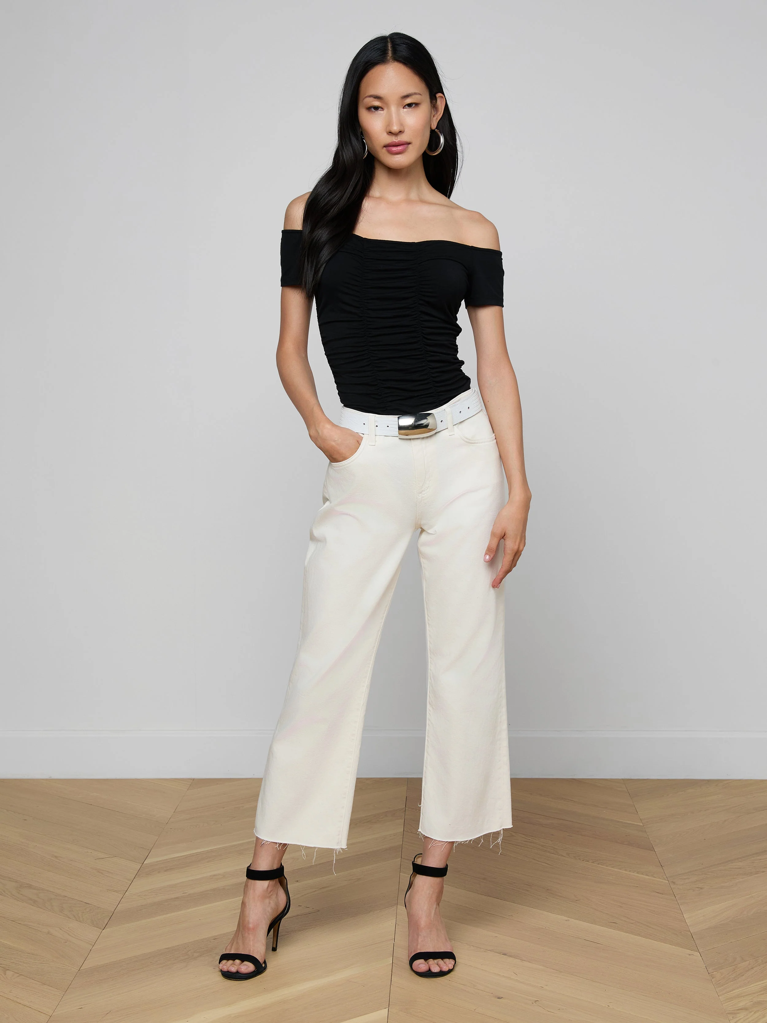 L'AGENCE - Baliegh Ruched Bodysuit - Image 3