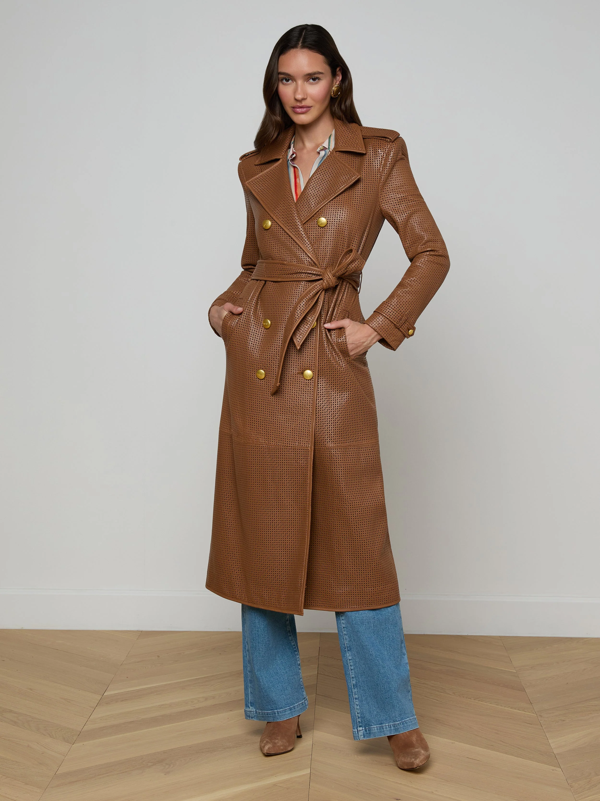 L'AGENCE - Baylee Leather Trench Coat - Image 3