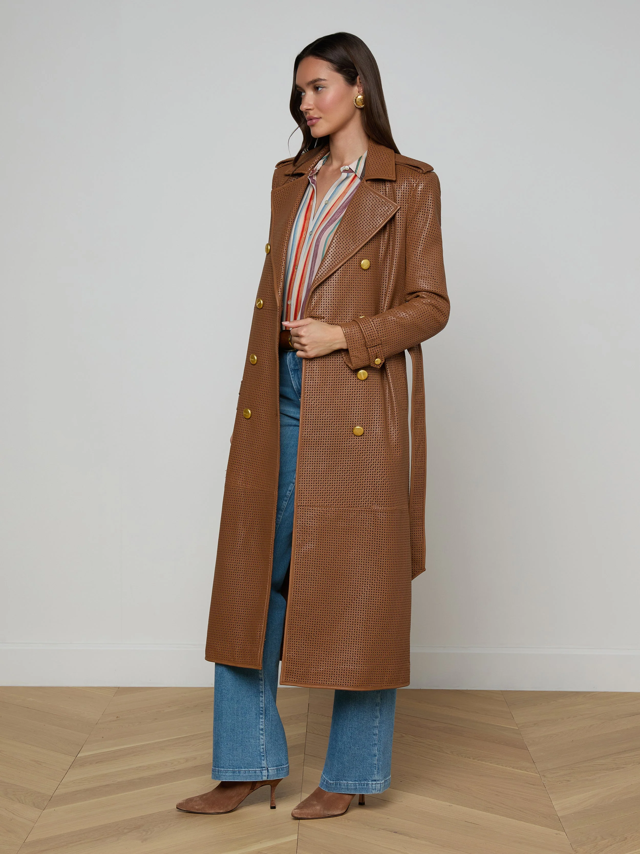 L'AGENCE - Baylee Leather Trench Coat - Image 4