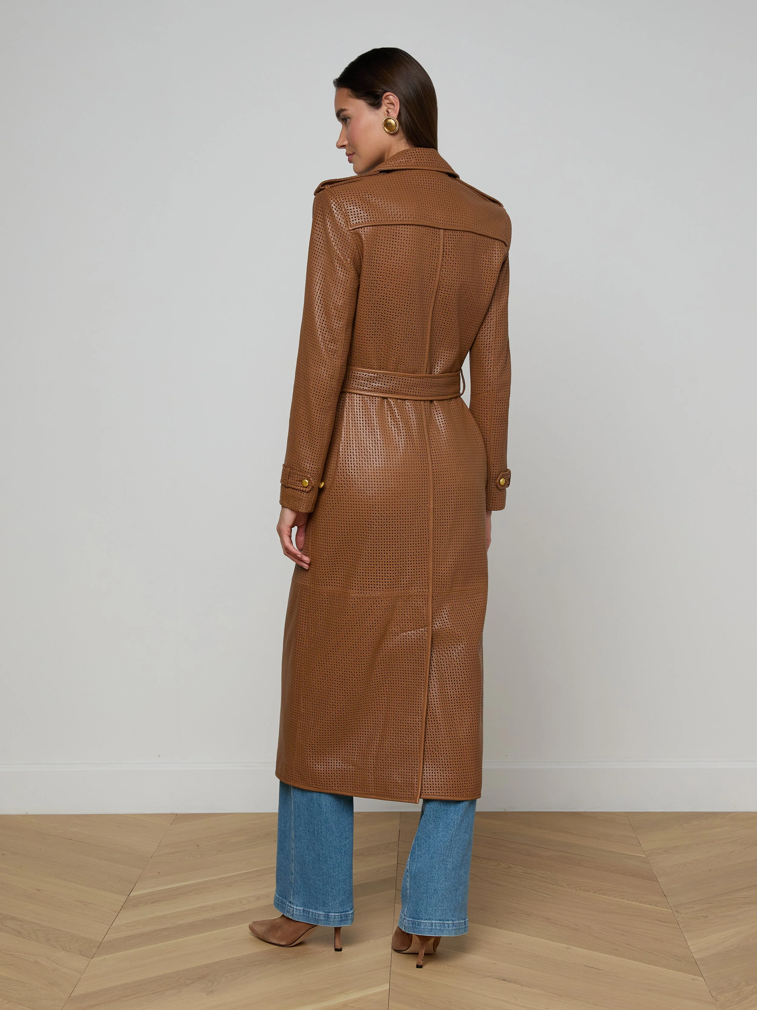 L'AGENCE - Baylee Leather Trench Coat - Image 5