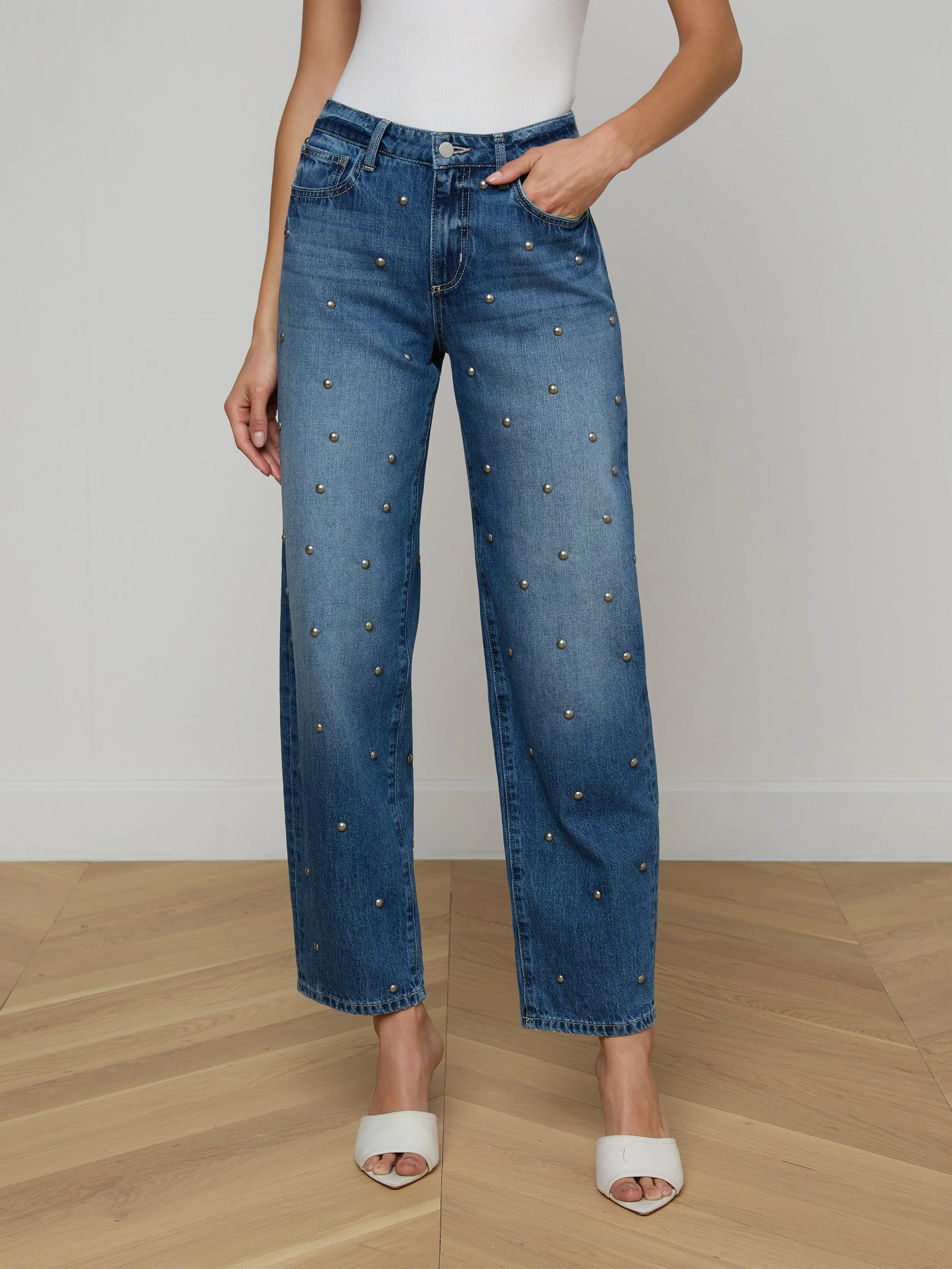 L'AGENCE - Bex Studded Rodeo Jean - Image 3