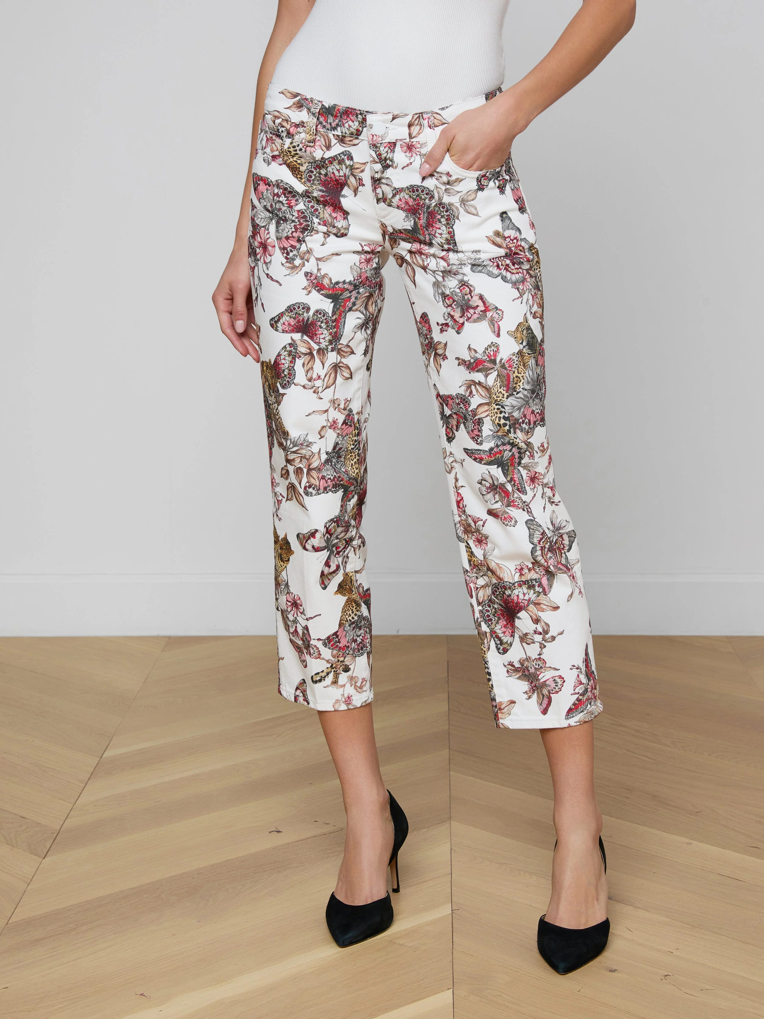 L'AGENCE - Blaine Cropped Stovepipe Jean - Image 2