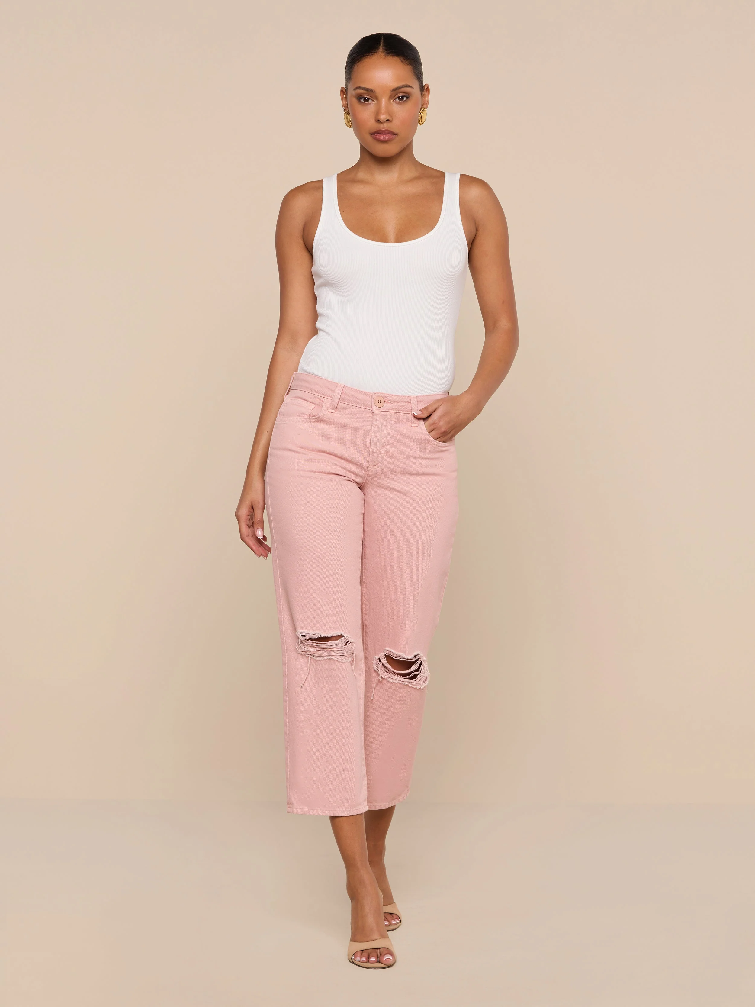 L'AGENCE - Blaine Cropped Stovepipe Jean