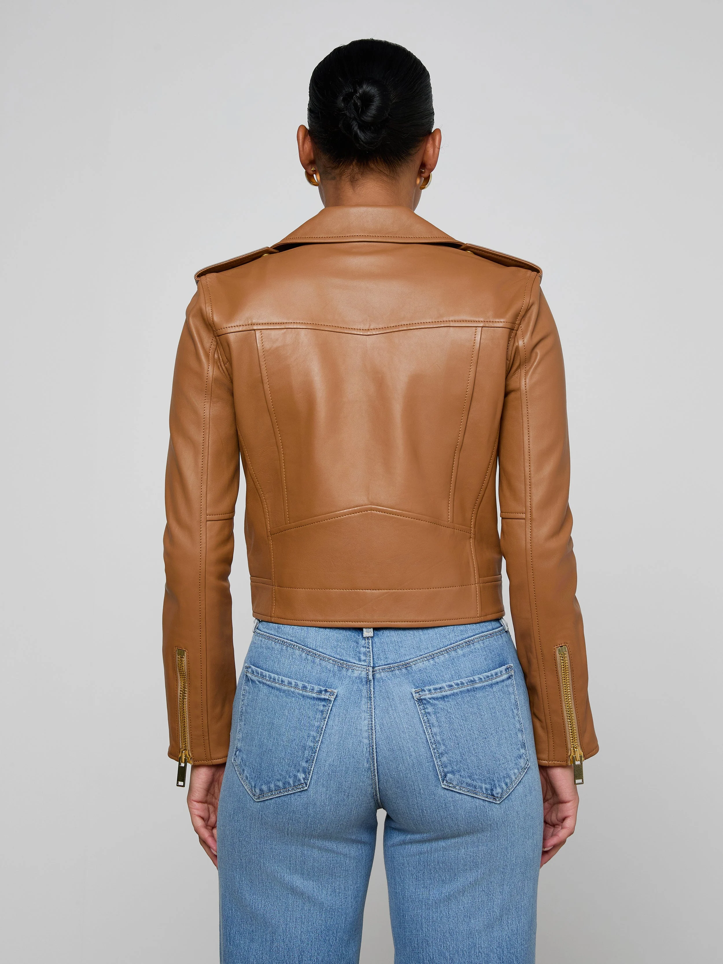 L'AGENCE - Blakely Leather Biker Jacket - Image 5