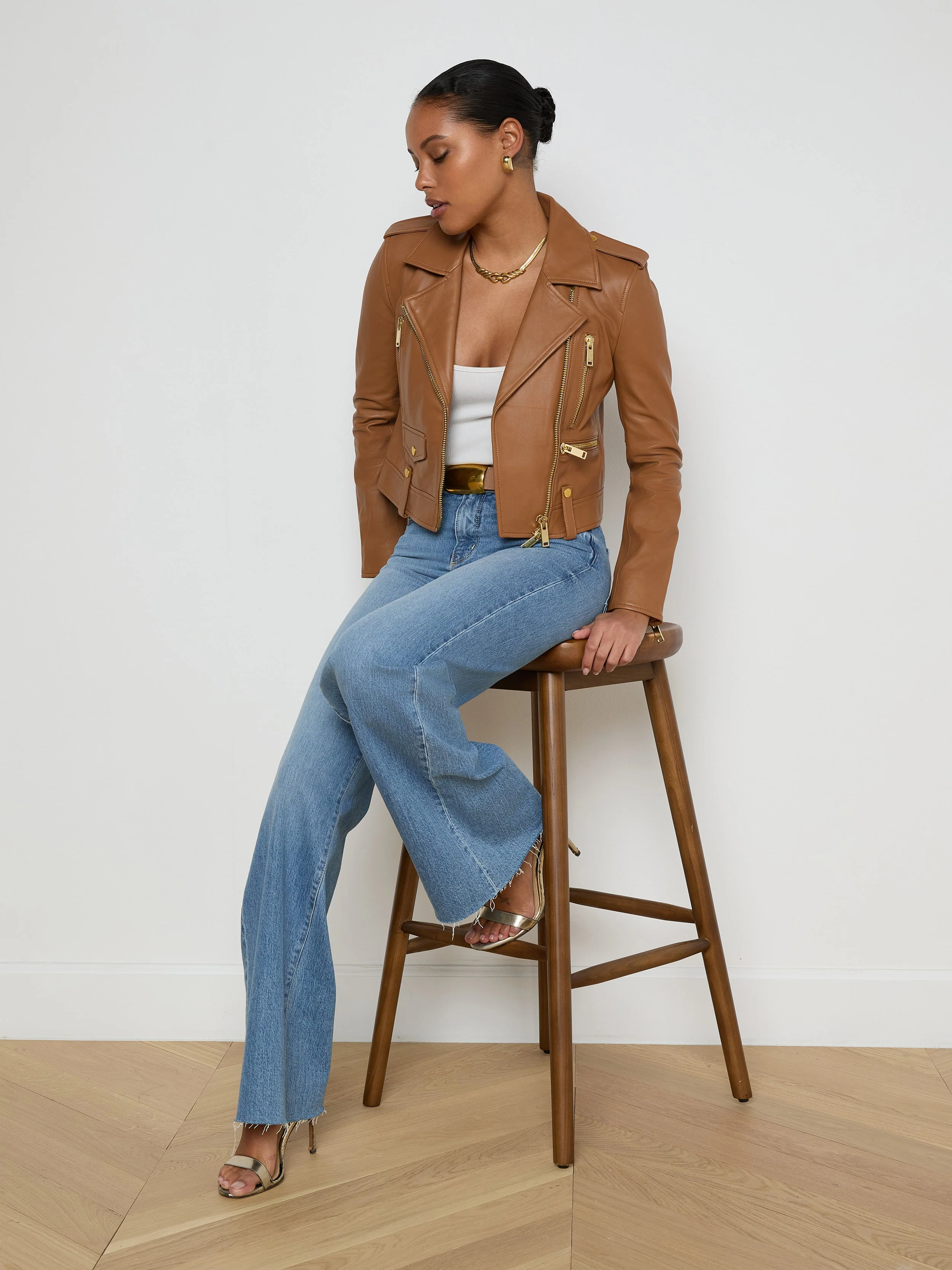 L'AGENCE - Blakely Leather Biker Jacket - Image 6