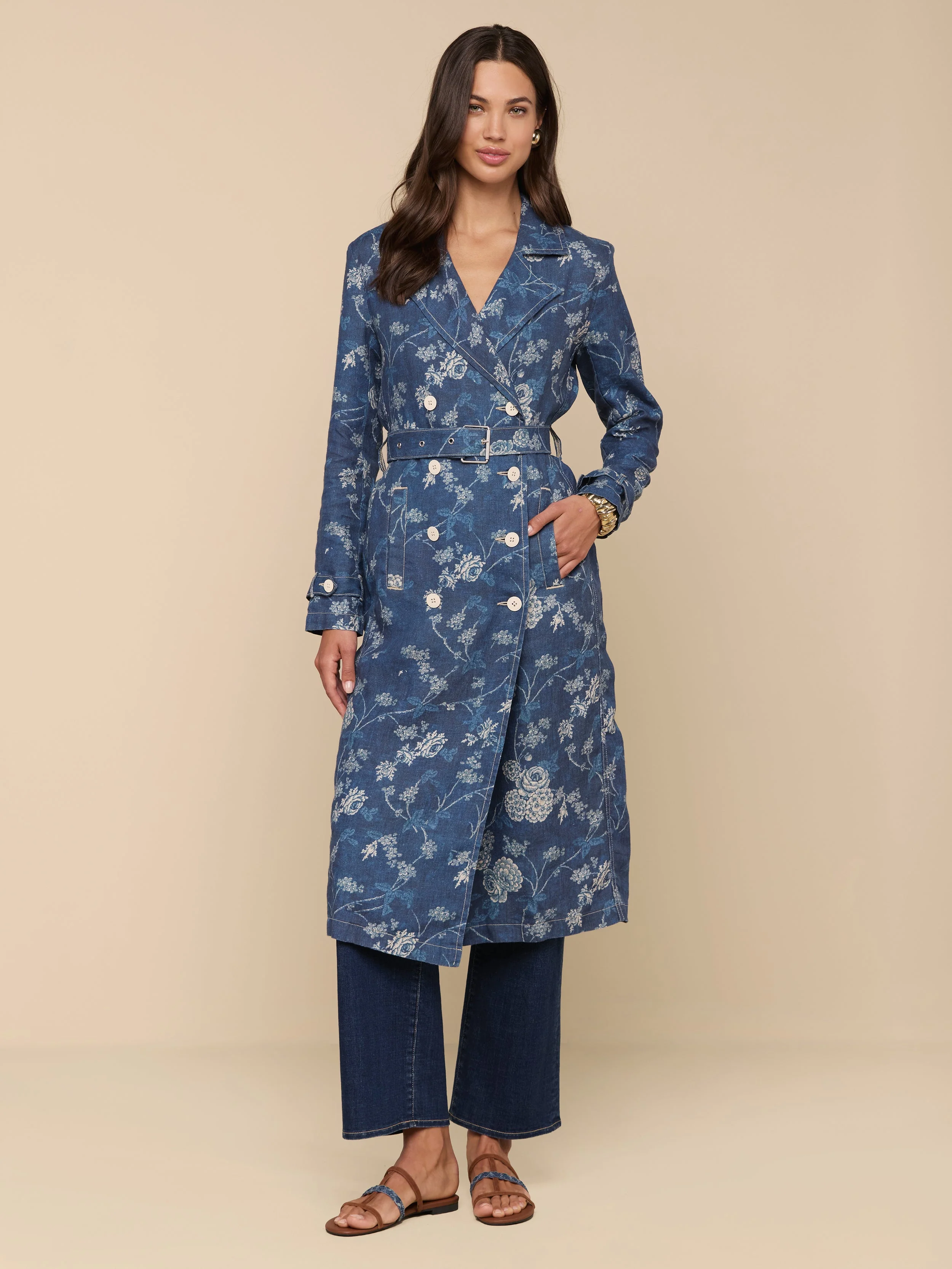 L'AGENCE - Bradley Linen Trench Coat