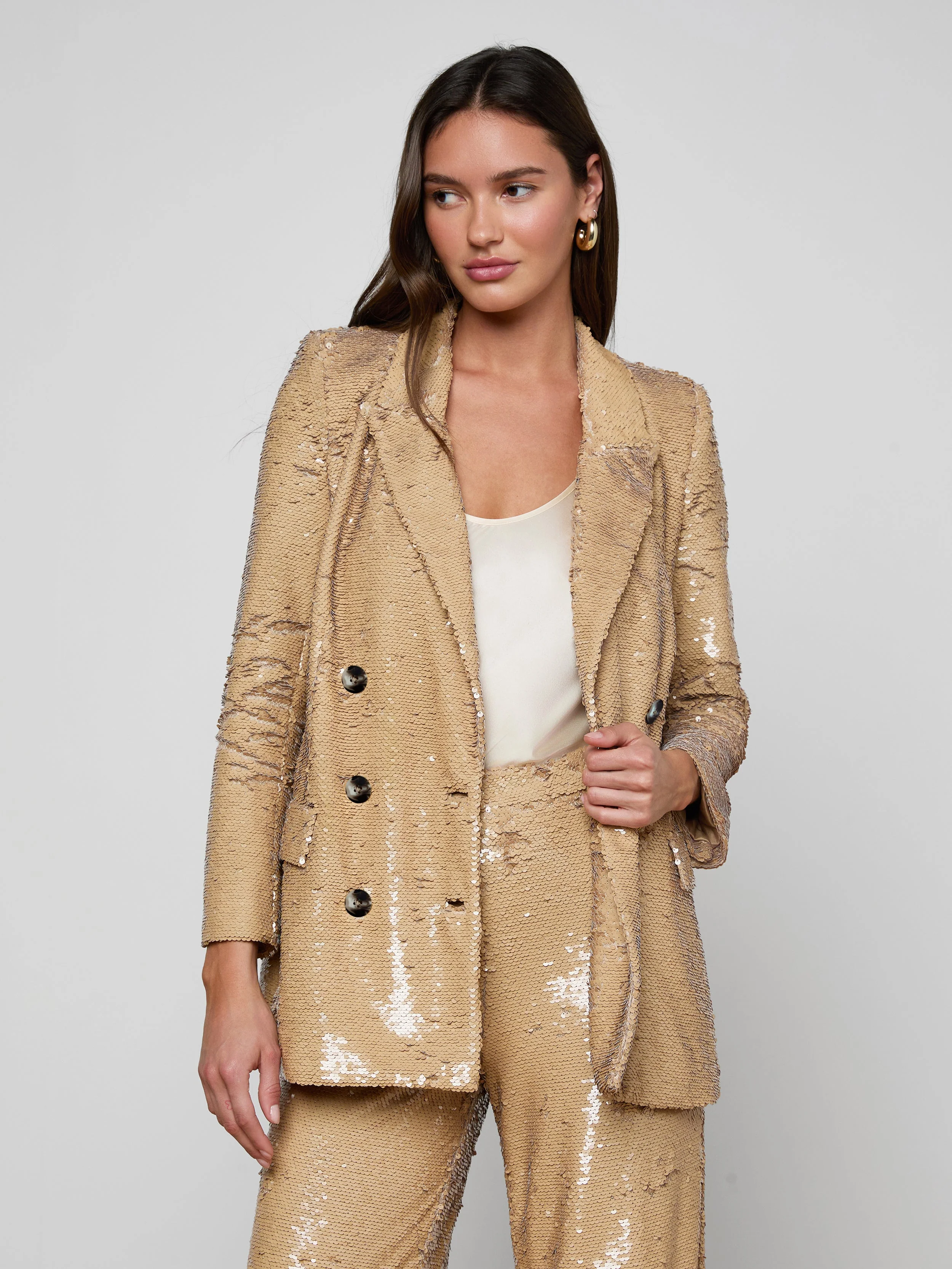 L'AGENCE - Cambrie Oversized Sequin Blazer