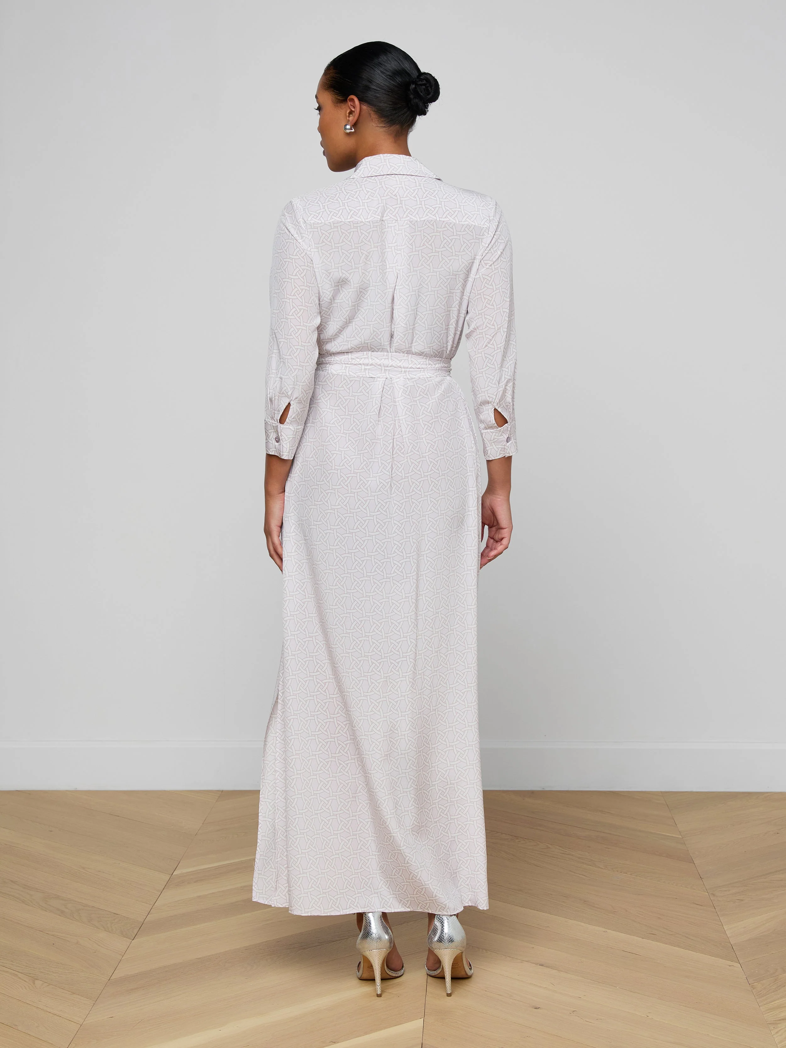 L'AGENCE - Cameron Silk Shirt Dress - Image 5