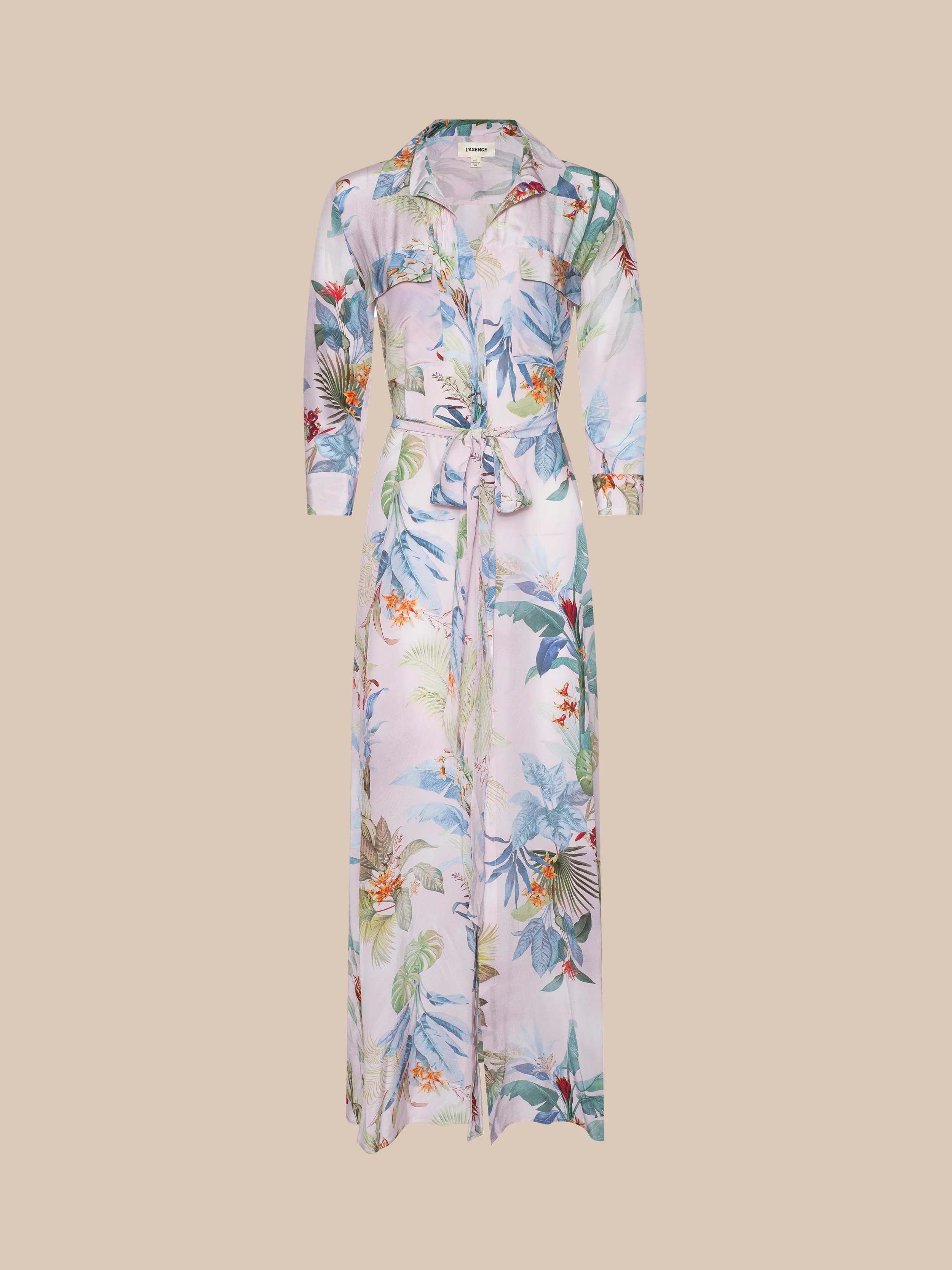 L'AGENCE - Cameron Silk Shirt Dress - Image 5