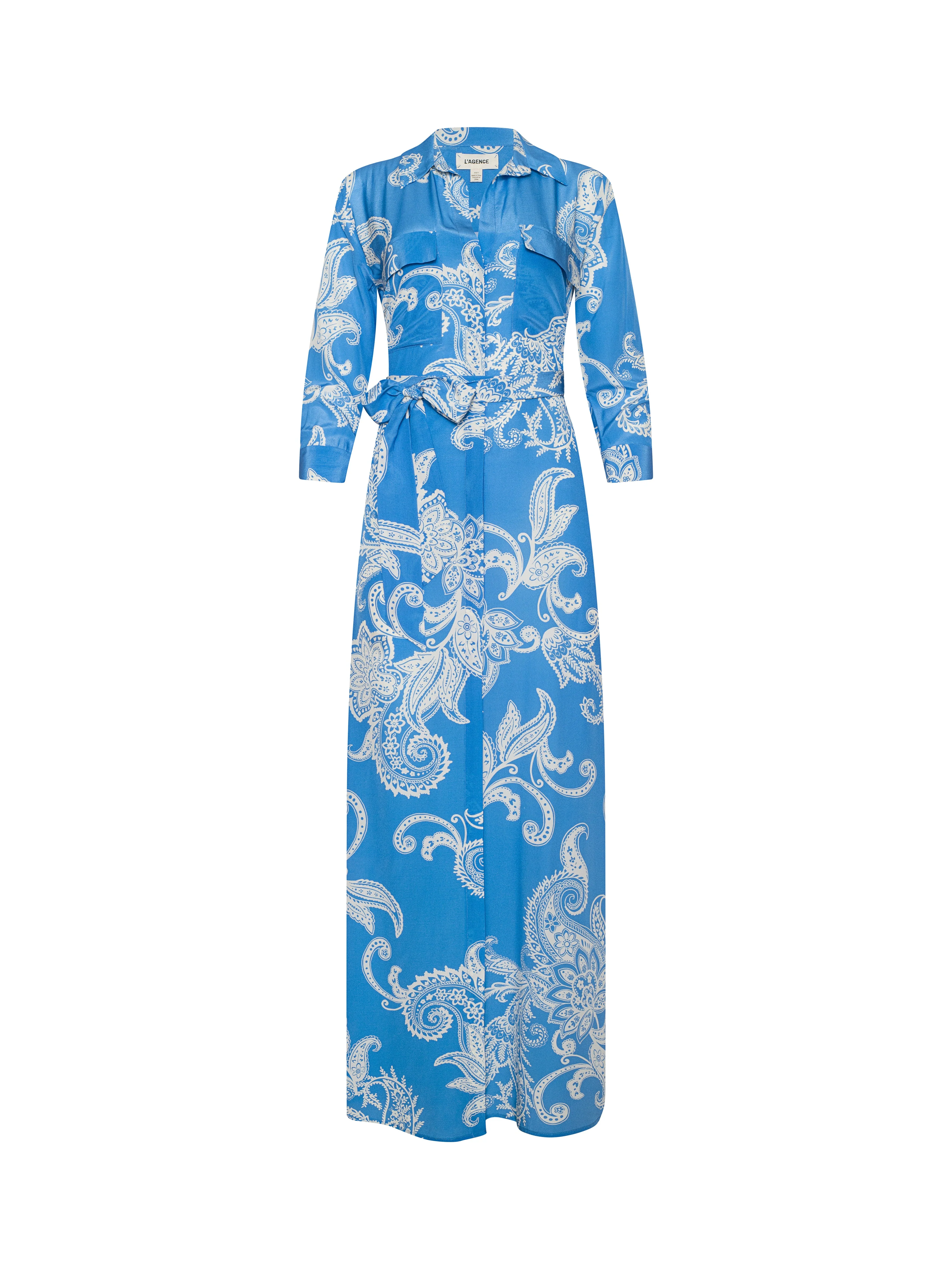 L'AGENCE - Cameron Silk Shirt Dress - Image 8