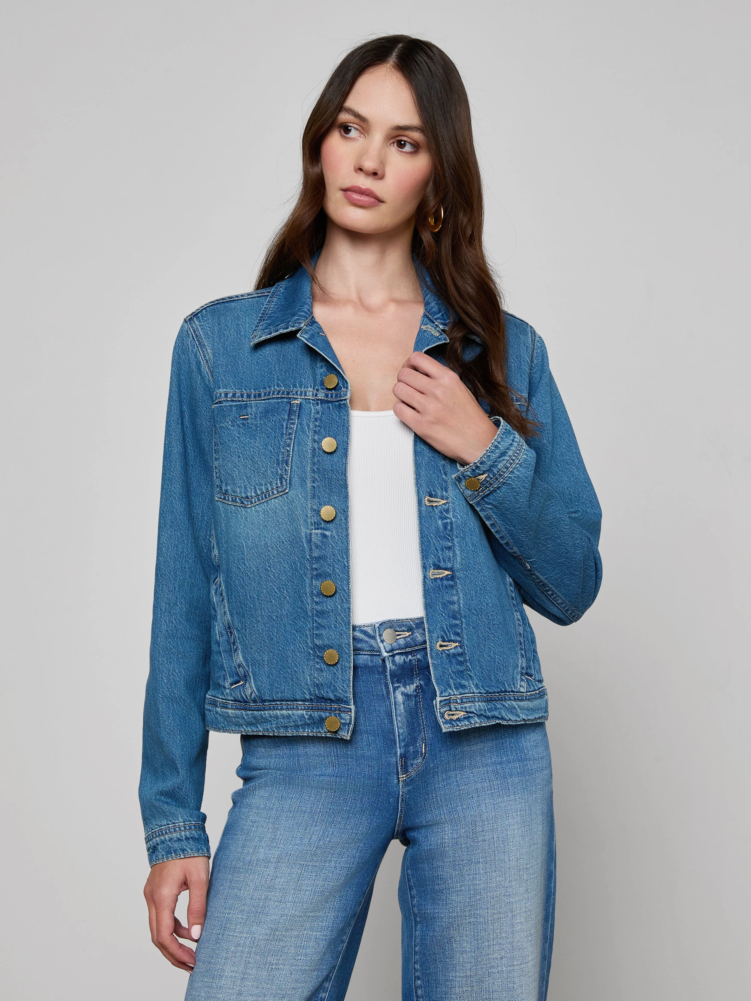 L'AGENCE - Celine Jean Jacket - Image 2