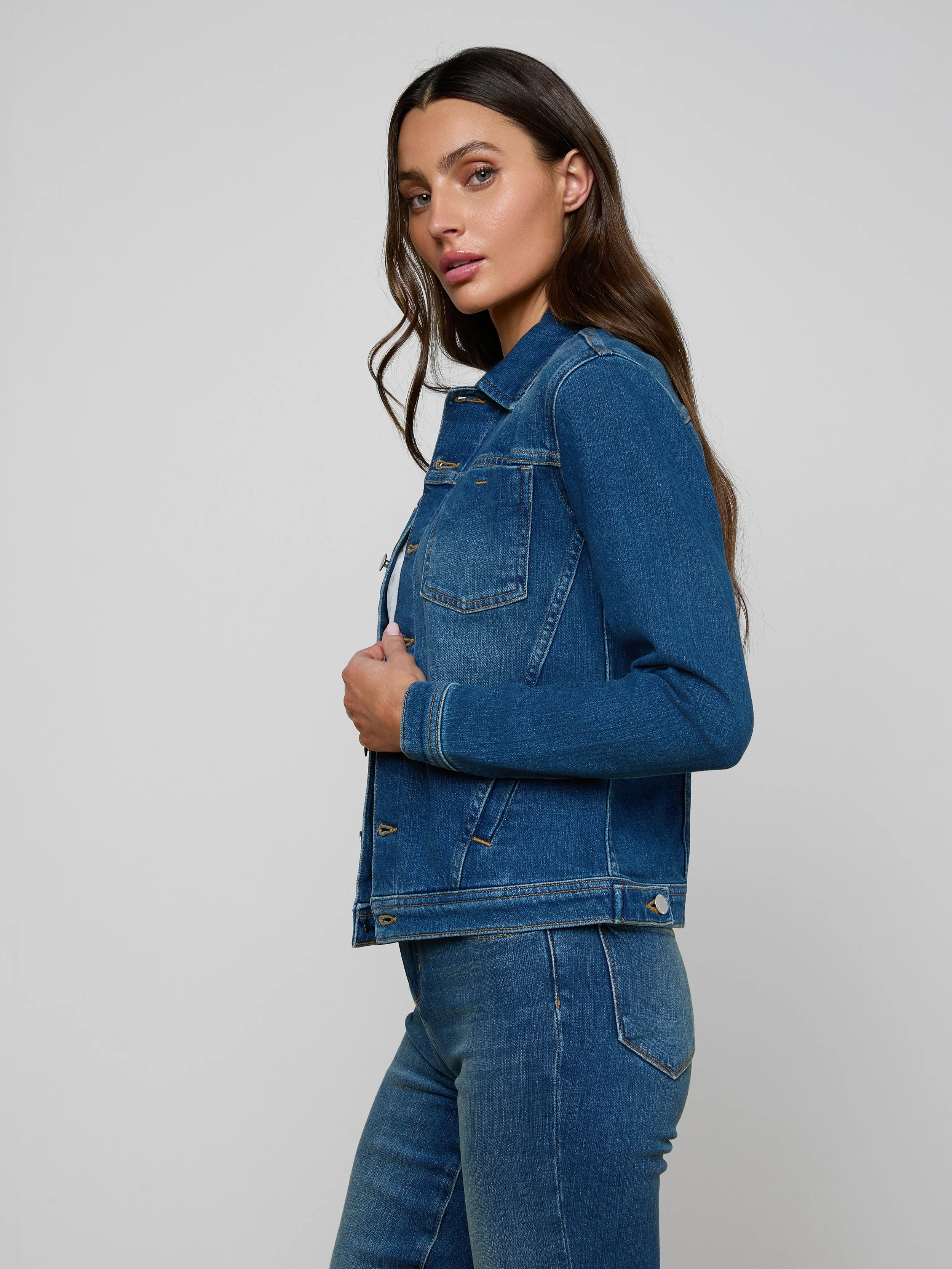 L'AGENCE - Celine Jean Jacket - Image 2