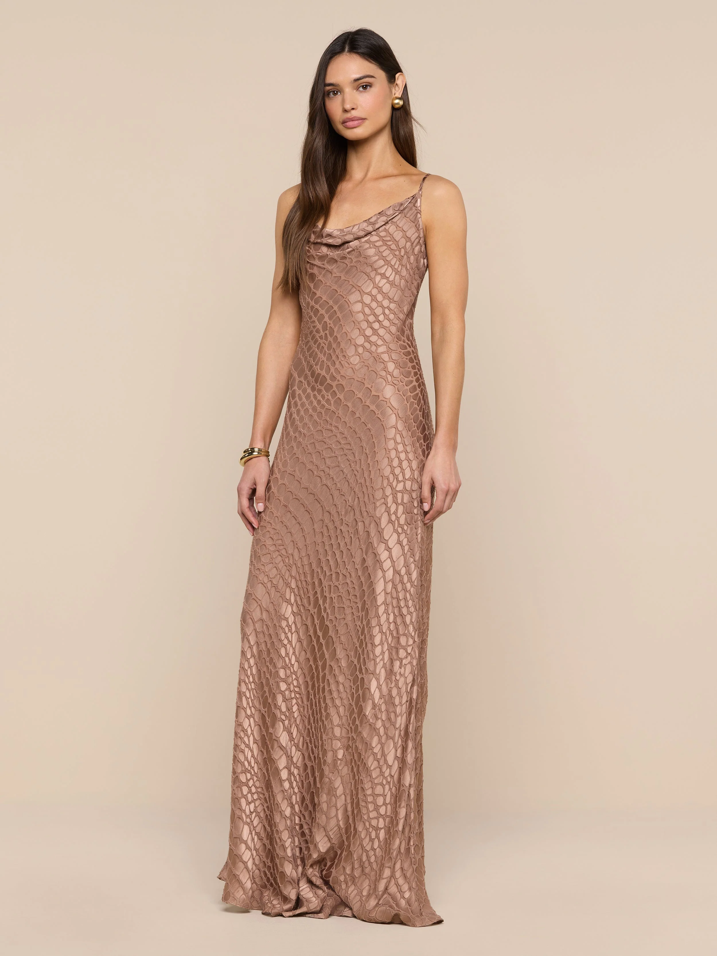 L'AGENCE - Christine Burnout Satin Dress - Image 3