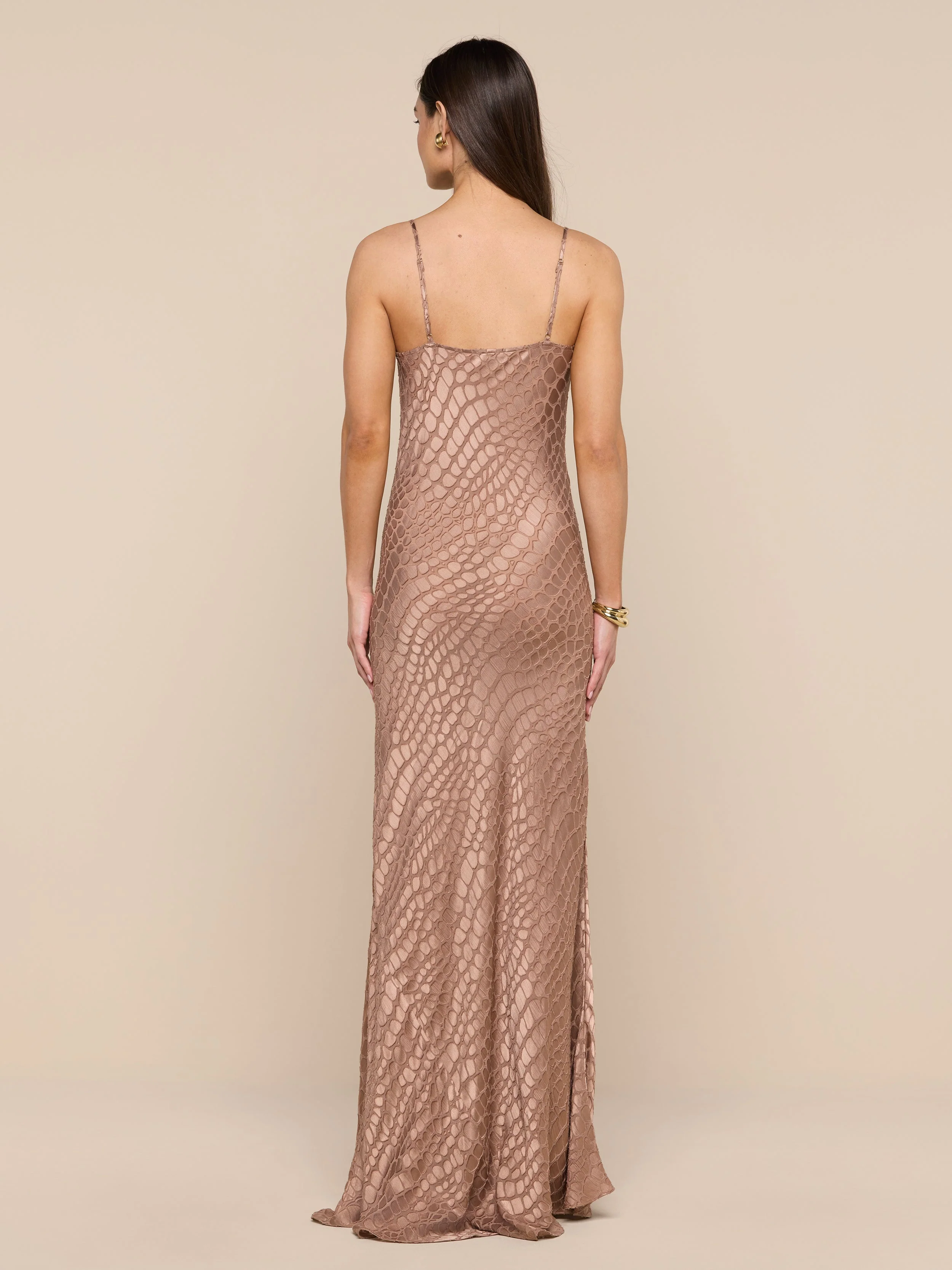 L'AGENCE - Christine Burnout Satin Dress - Image 4
