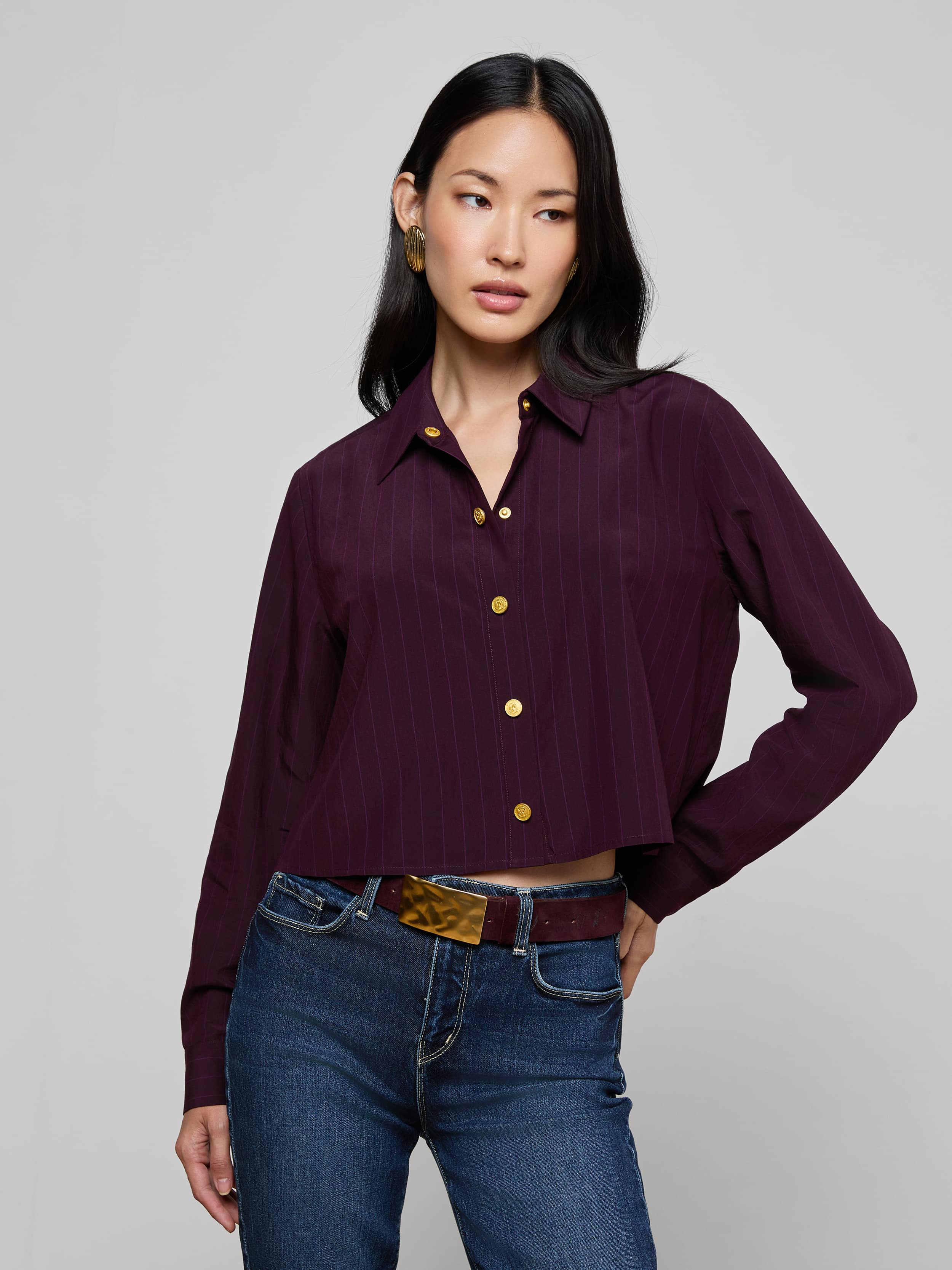 L'AGENCE - Cosette Pinstriped Shirt