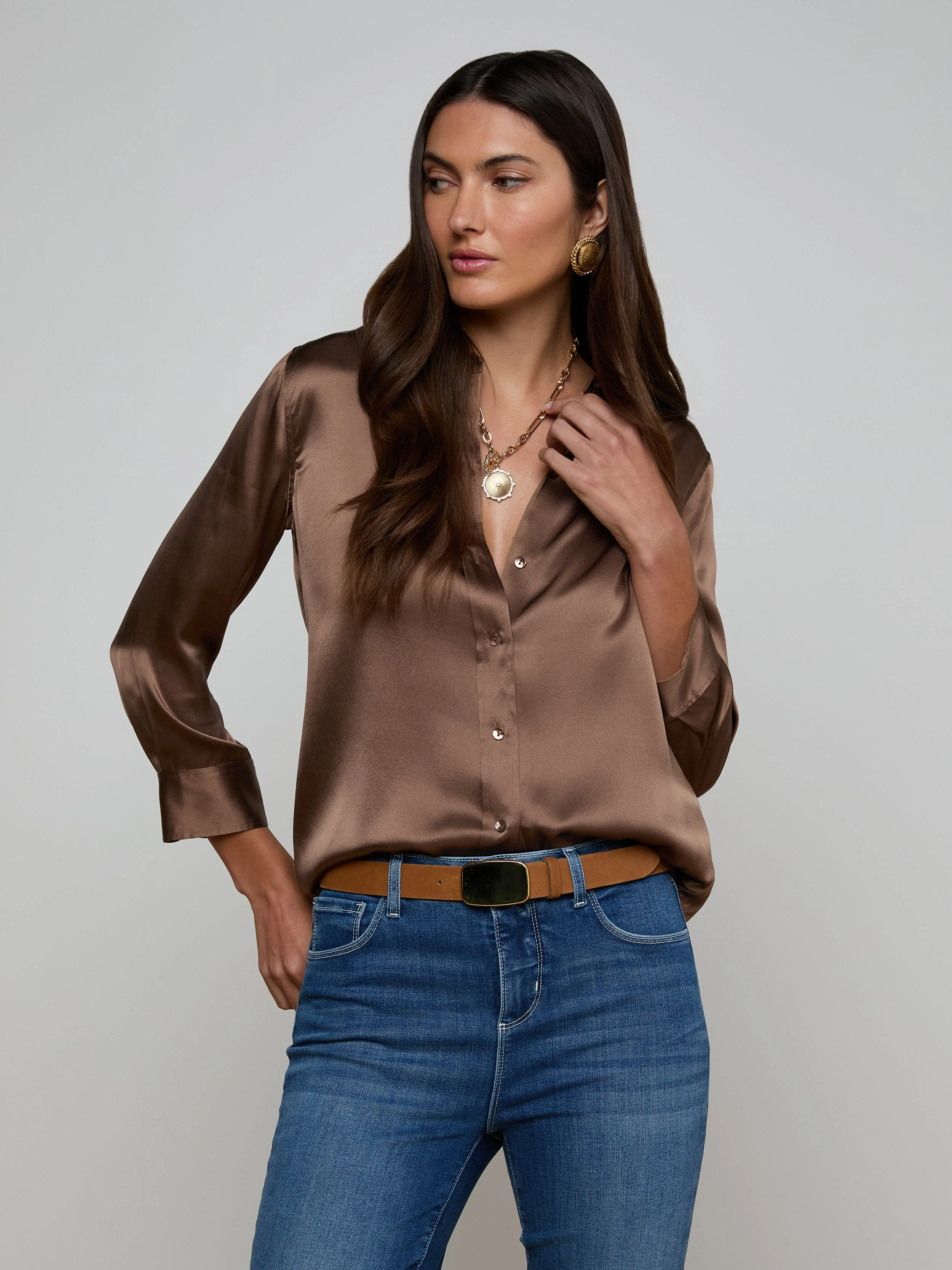 L'AGENCE - Dani Silk Blouse