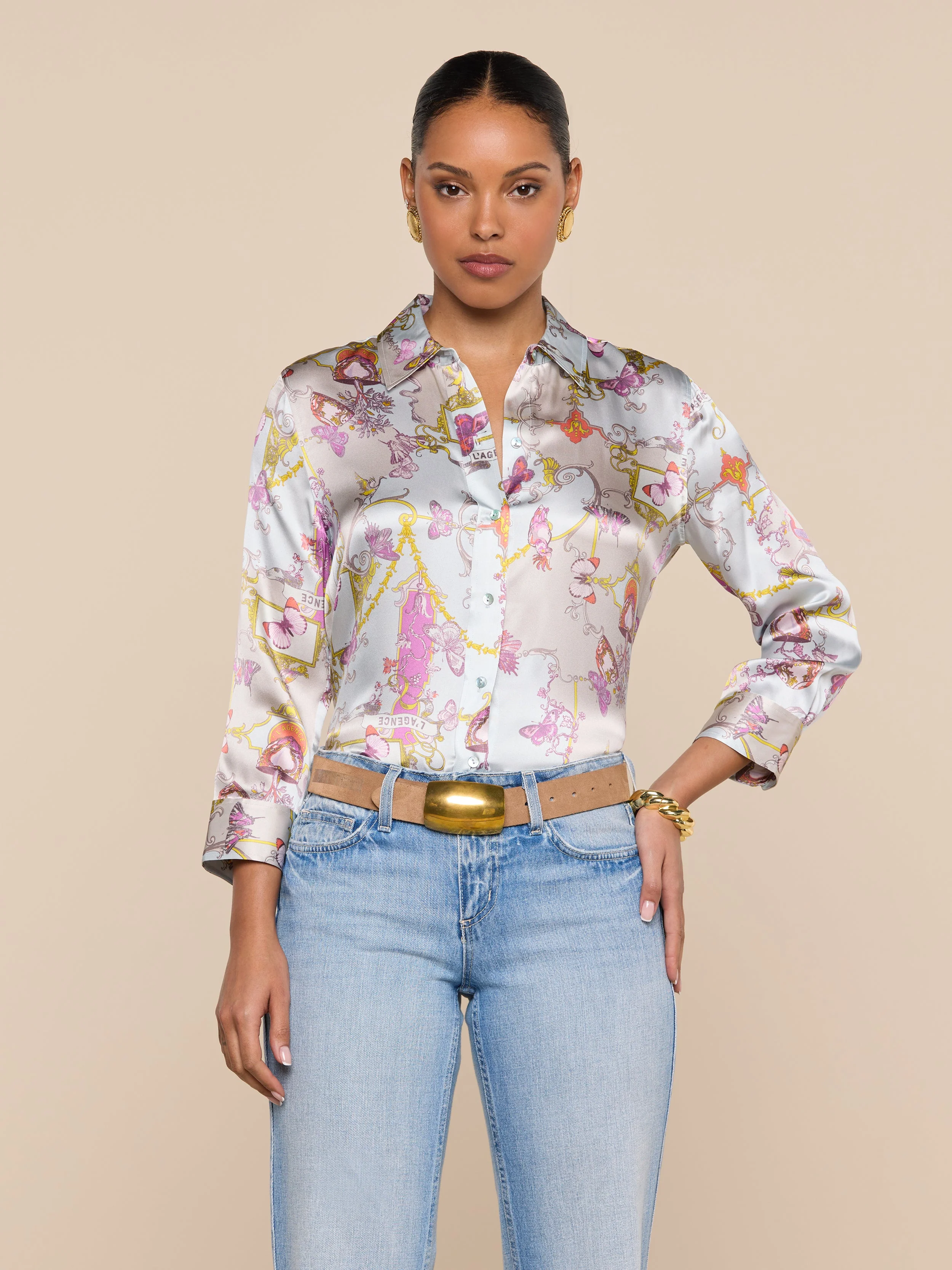 L'AGENCE - Dani Silk Blouse