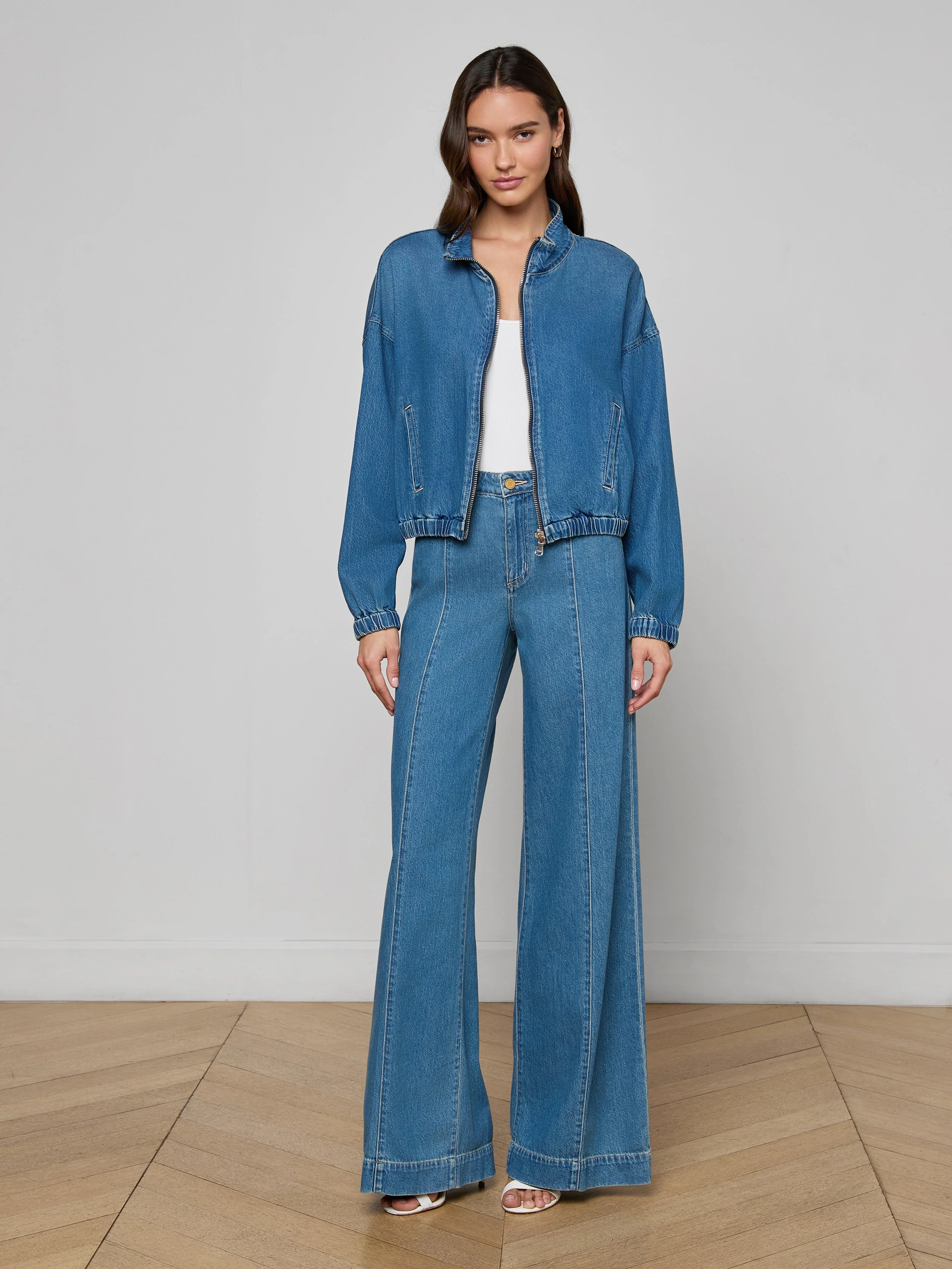 L'AGENCE - Dunia Jean Jacket - Image 3