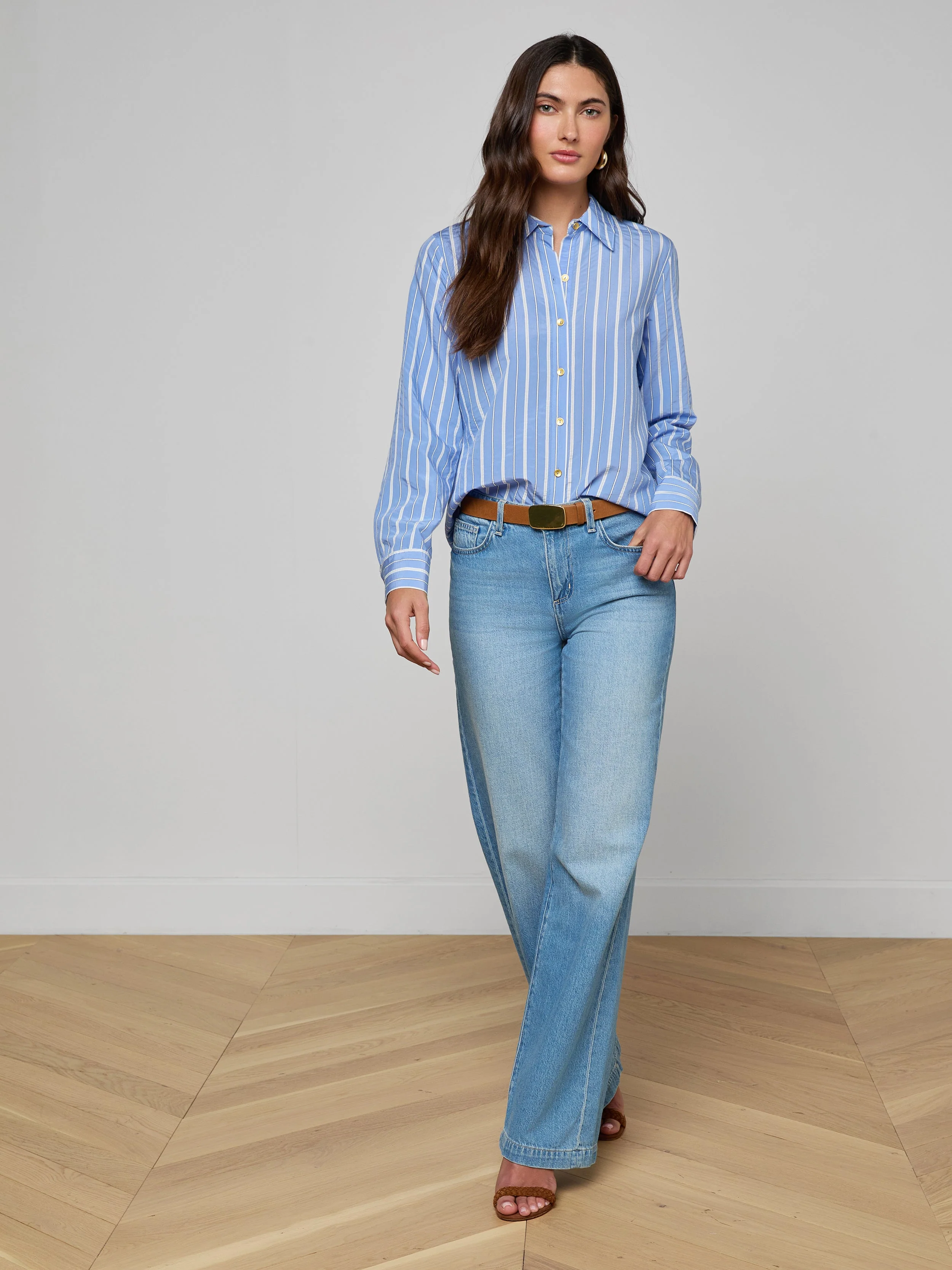 L'AGENCE - Ellery Poplin Shirt - Image 5