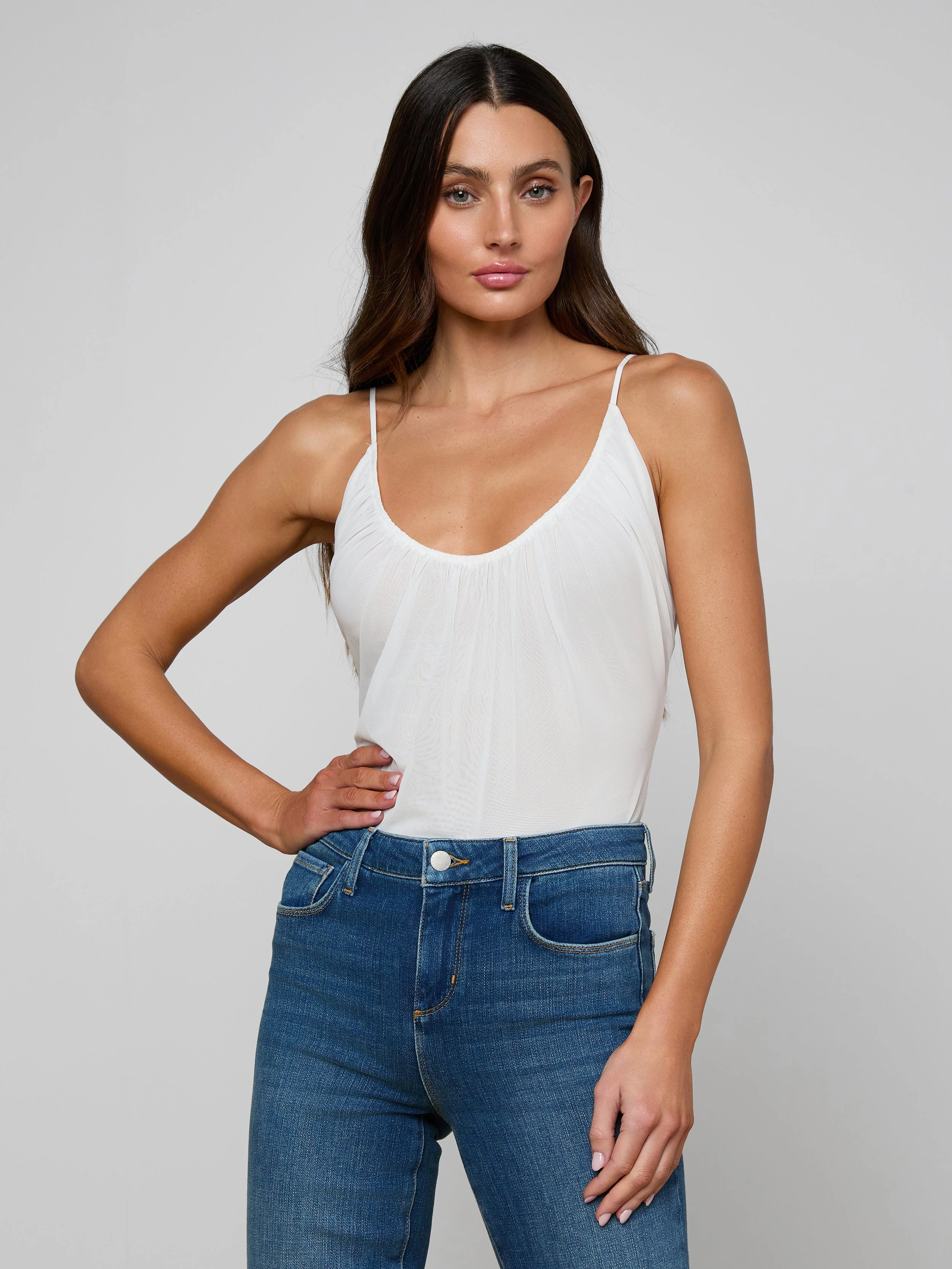L'AGENCE - Gelina Ruched Bodysuit
