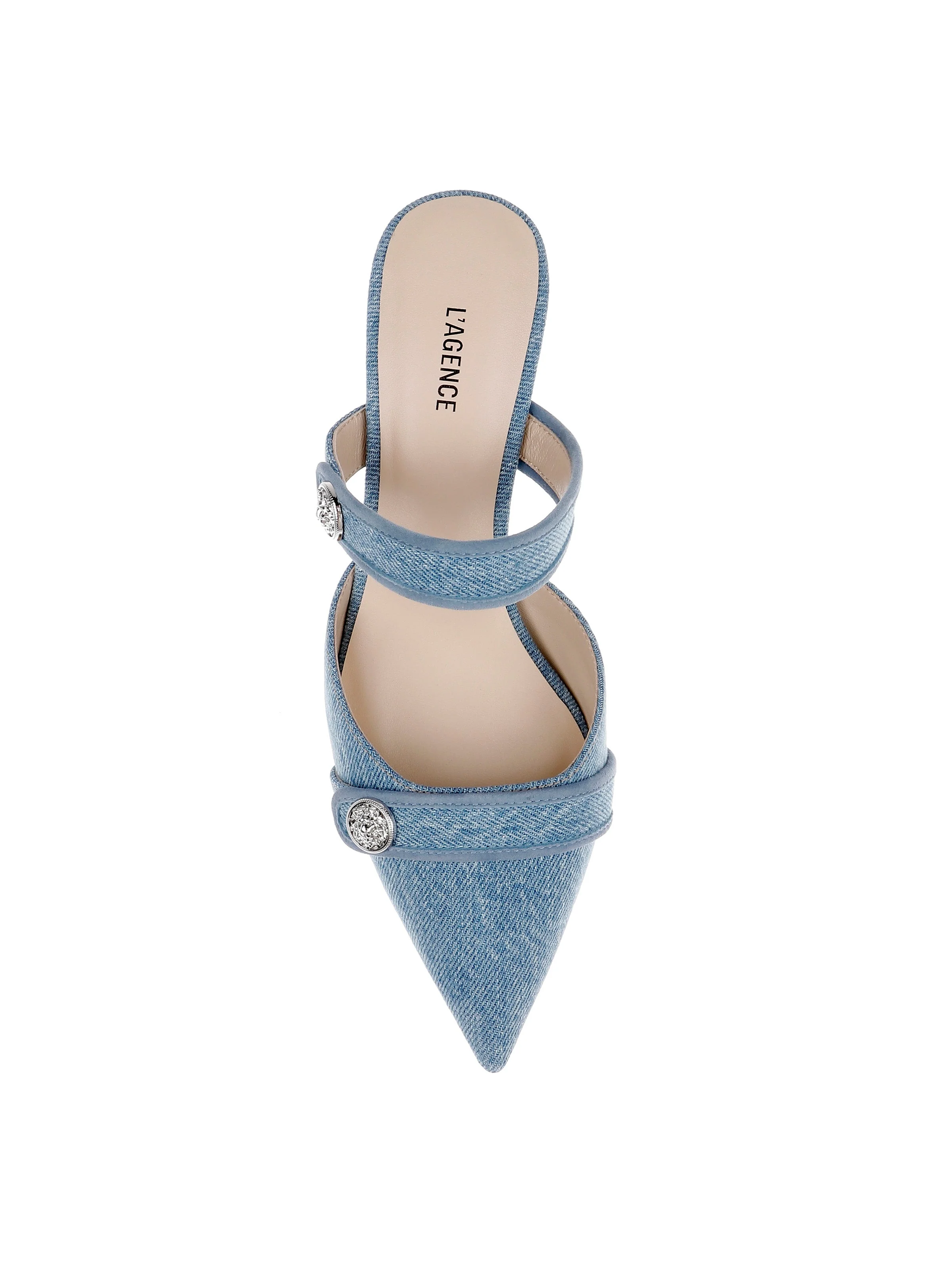 L'AGENCE - Gilliane Denim Mule - Image 5